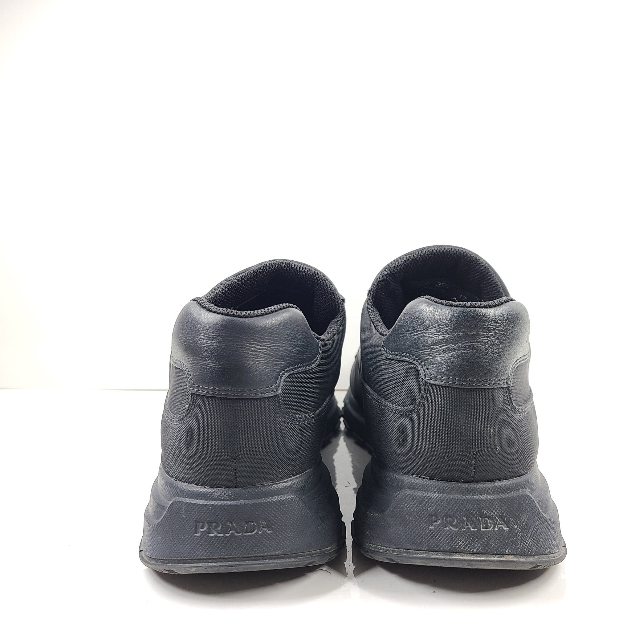 PRADA Men's Nylon TECH Black Sneakers Trainers 2EG 350 Sz 12