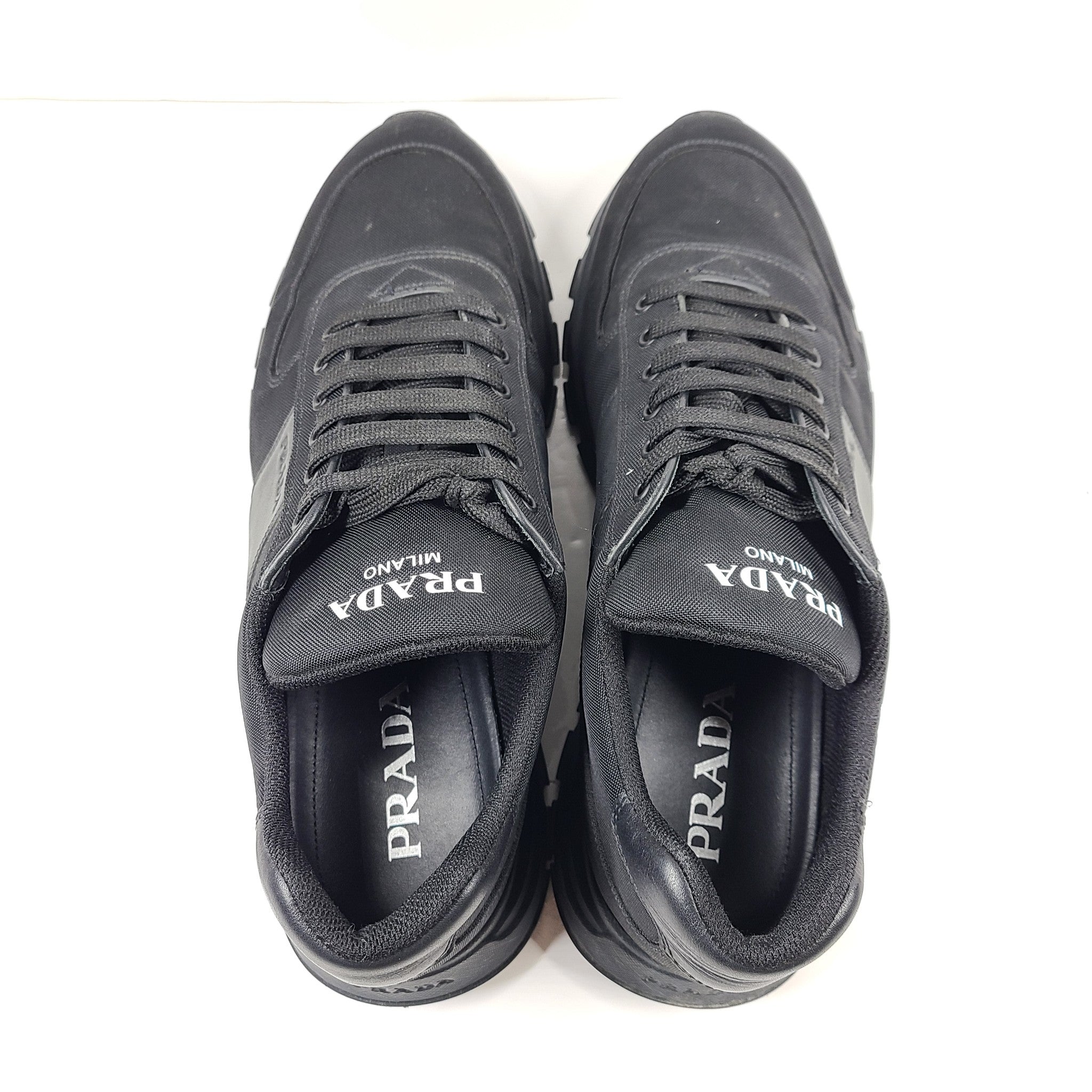 PRADA Men's Nylon TECH Black Sneakers Trainers 2EG 350 Sz 12