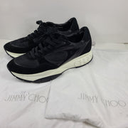 Jimmy Choo Men's Raine Leather Sneakers Trainers Black Sz 47 / 13