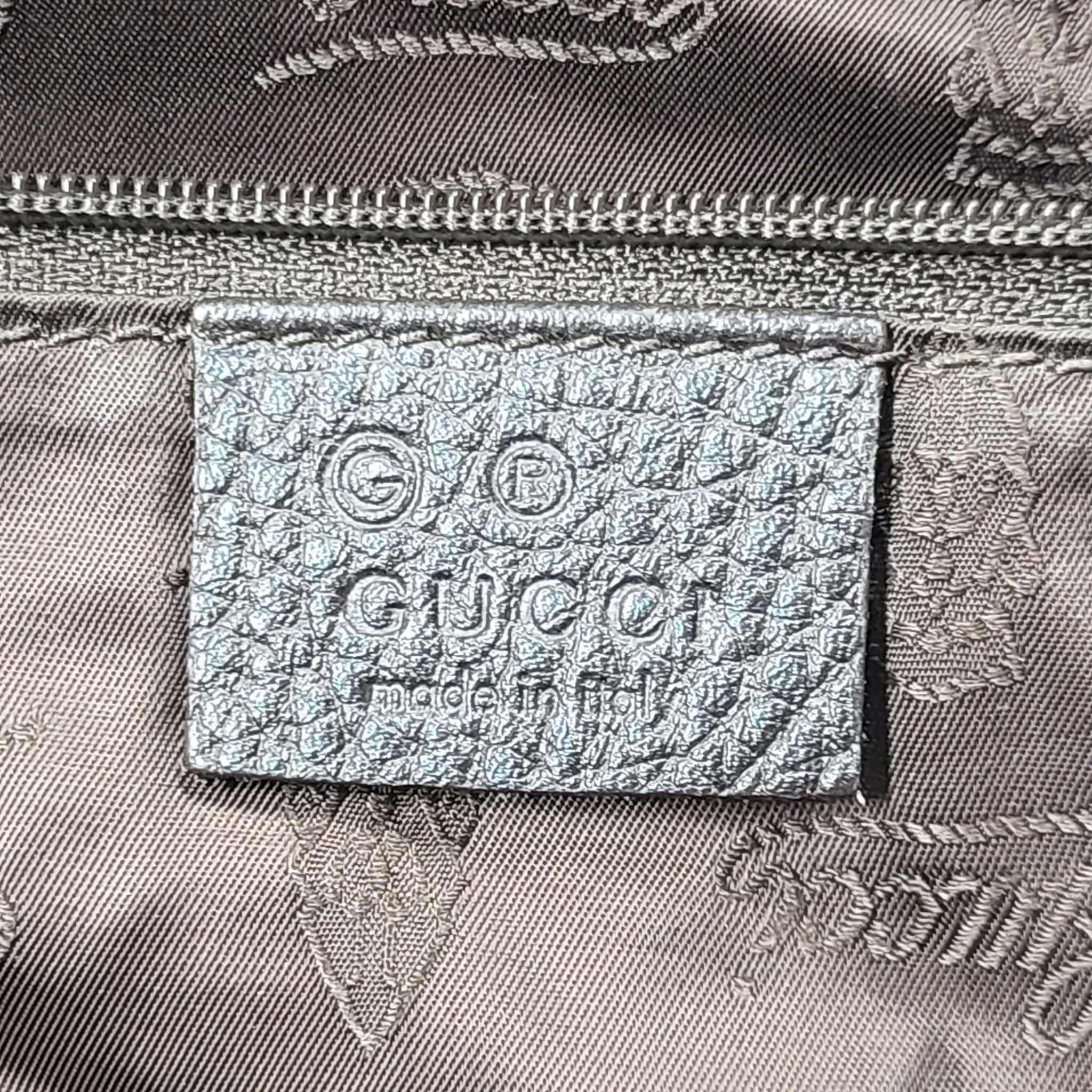 Gucci Nylon Monogram Interlocking G Tote GG Bag 257245 Dark Brown