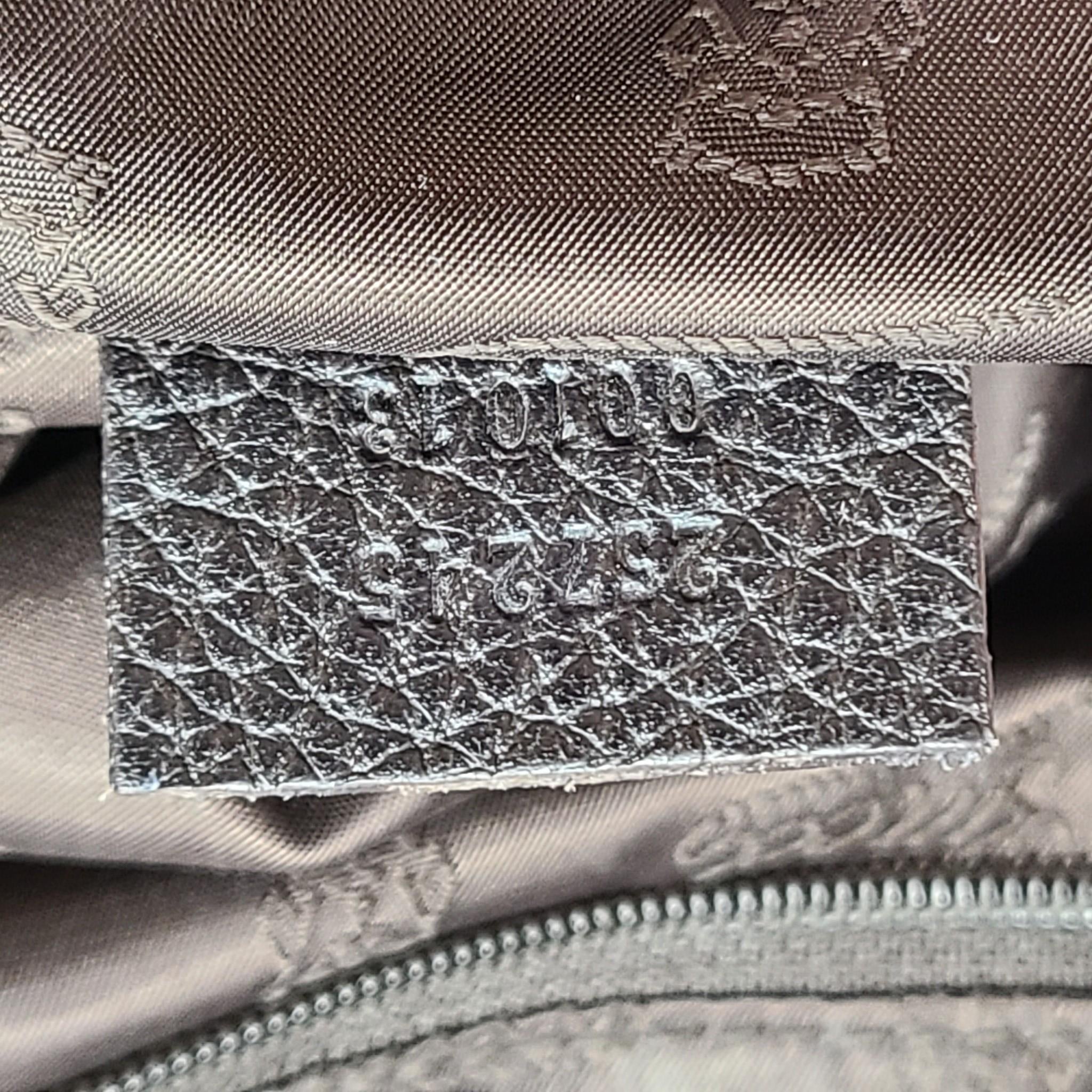 Gucci Nylon Monogram Interlocking G Tote GG Bag 257245 Dark Brown