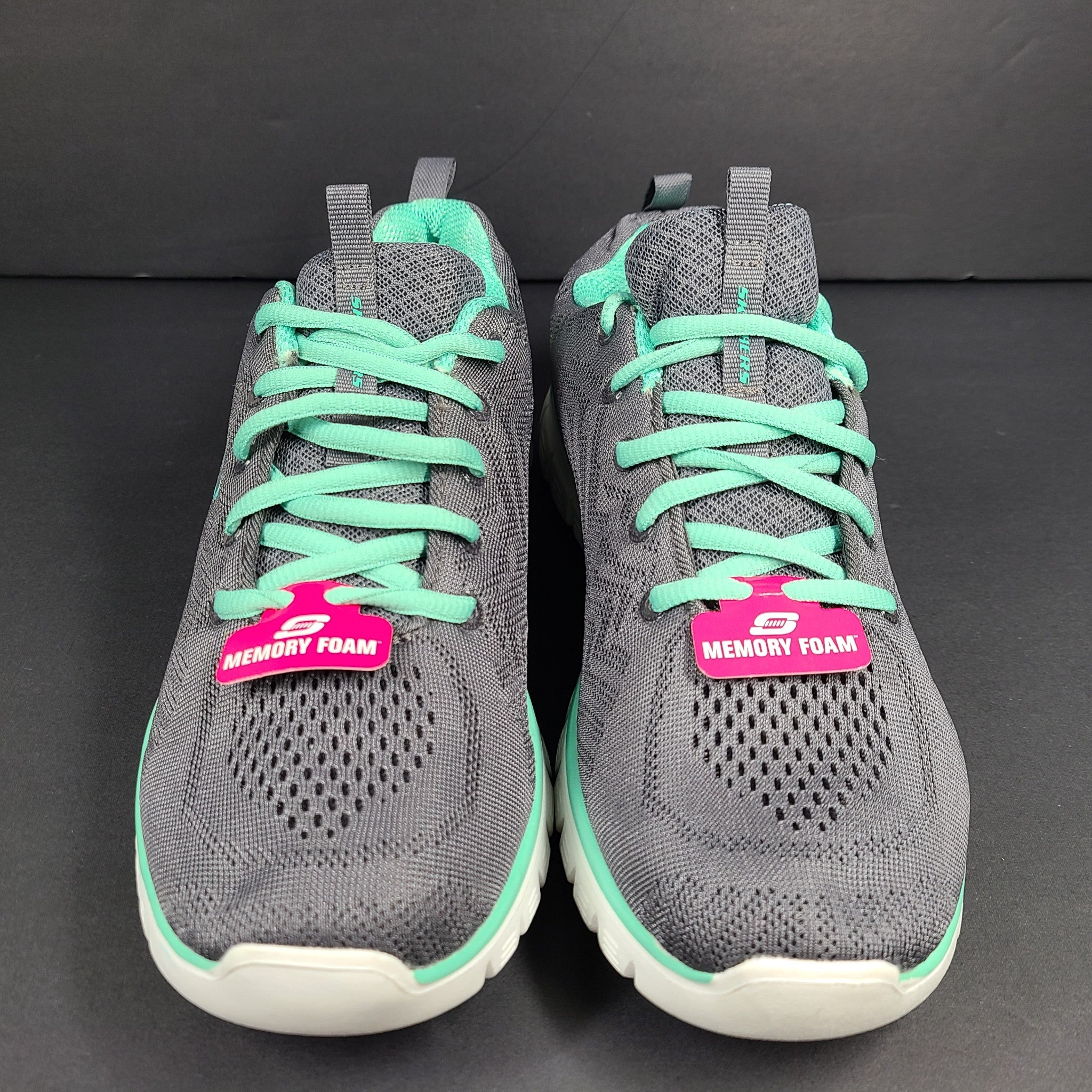 Skechers Women's Graceful Get Connected Memory Foam Sneakers 12615 Gray Sz 9