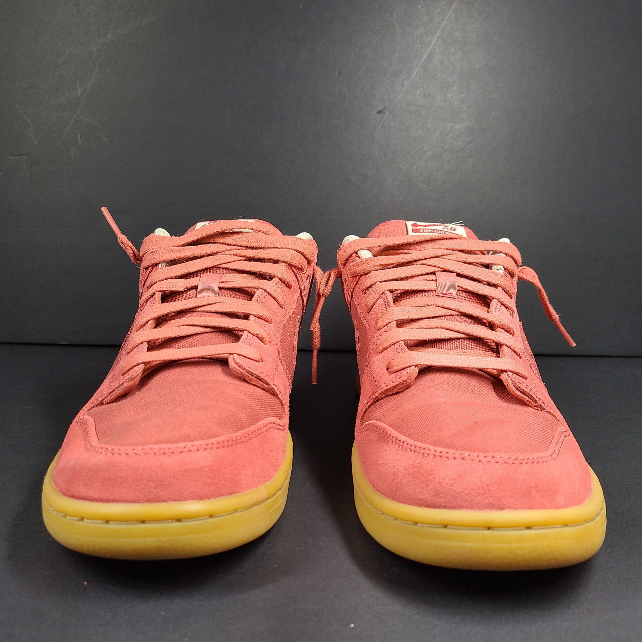 Nike Men's SB Dunk Low DV5429-600 Sneakers Shoes Adobe Red Gum Sz 11.5
