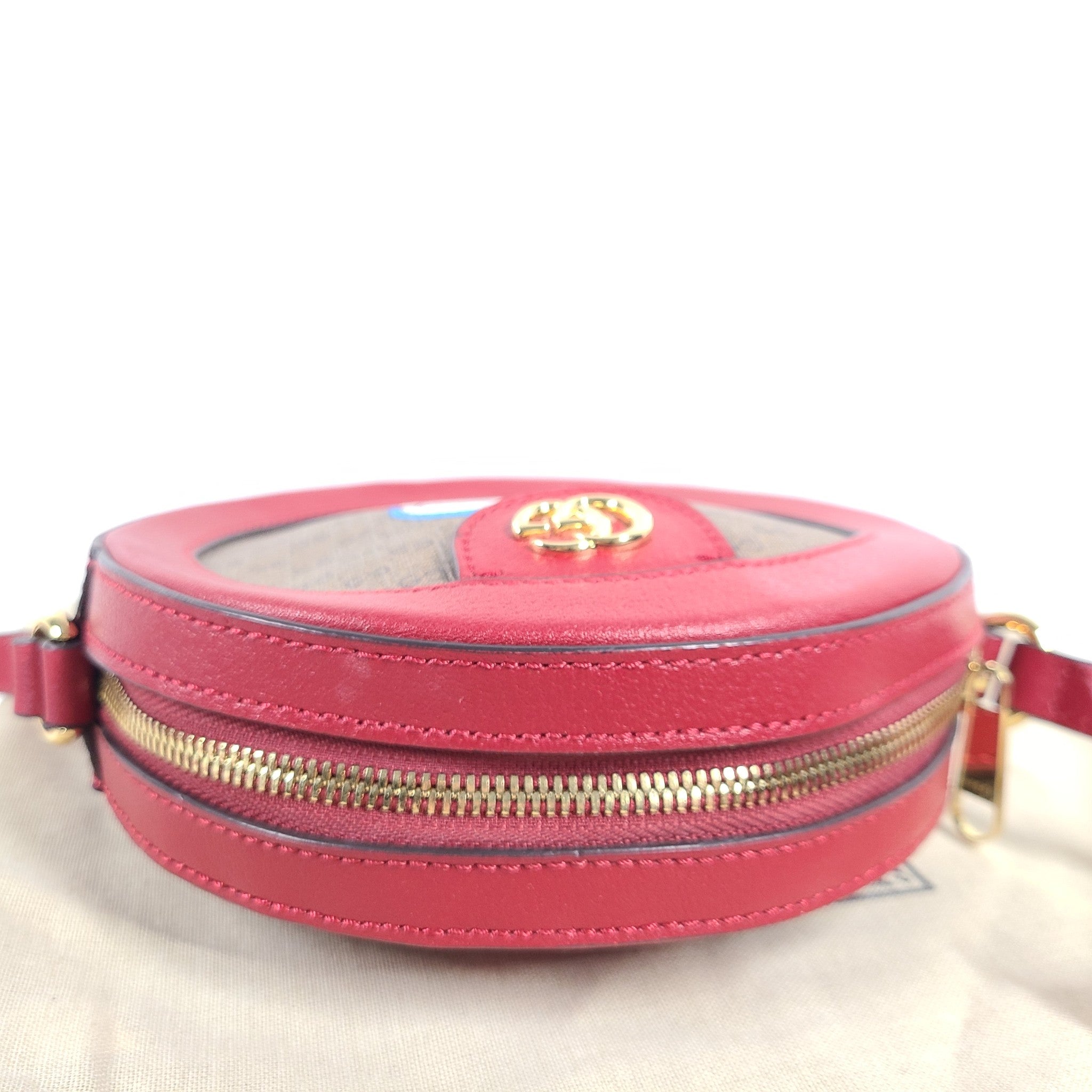 Authentic GUCCI GG Supreme Doraemon Ophidia Round Crossbody Shoulder Bag