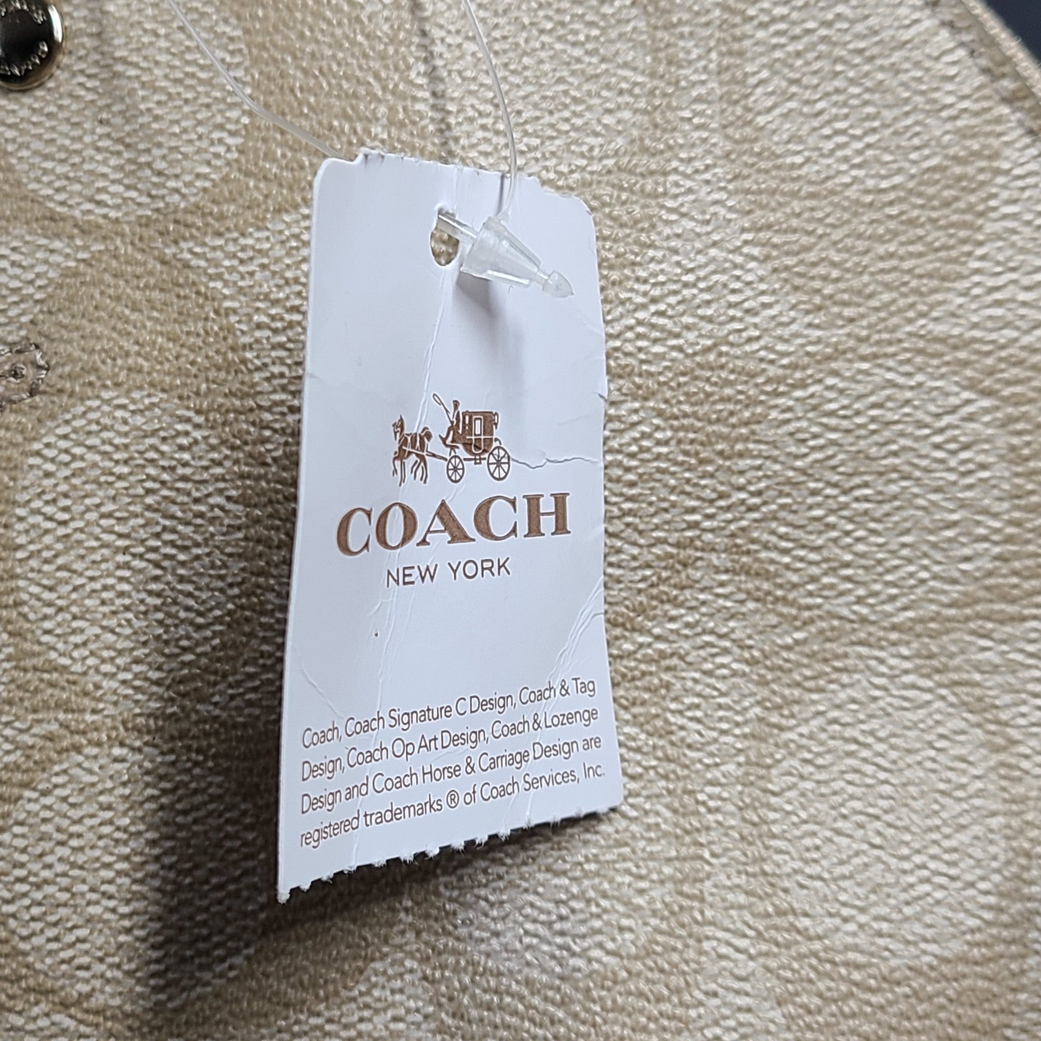 Coach Sierra Satchel In Signature Canvas Leather Handbag Crossbody F58287 Beige