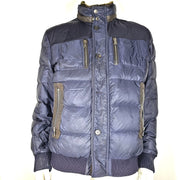 Paul & Shark Men's Bomber Jacket Leather Trim Goose Down 700 Fill Size L READ