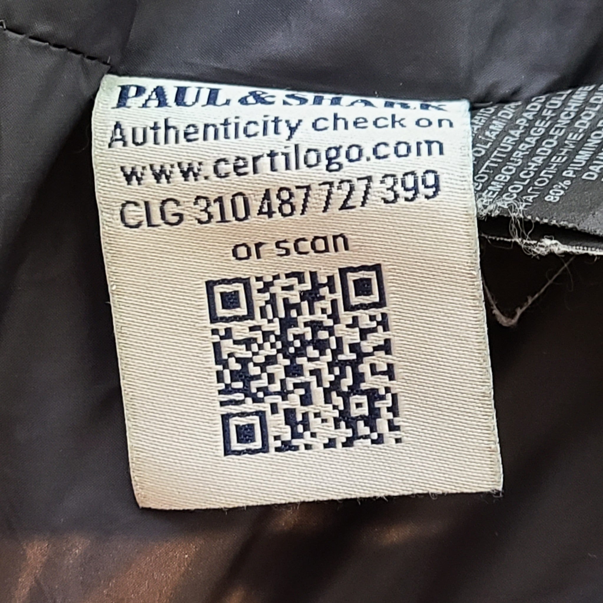Paul & Shark Men's Bomber Jacket Leather Trim Goose Down 700 Fill Size L READ