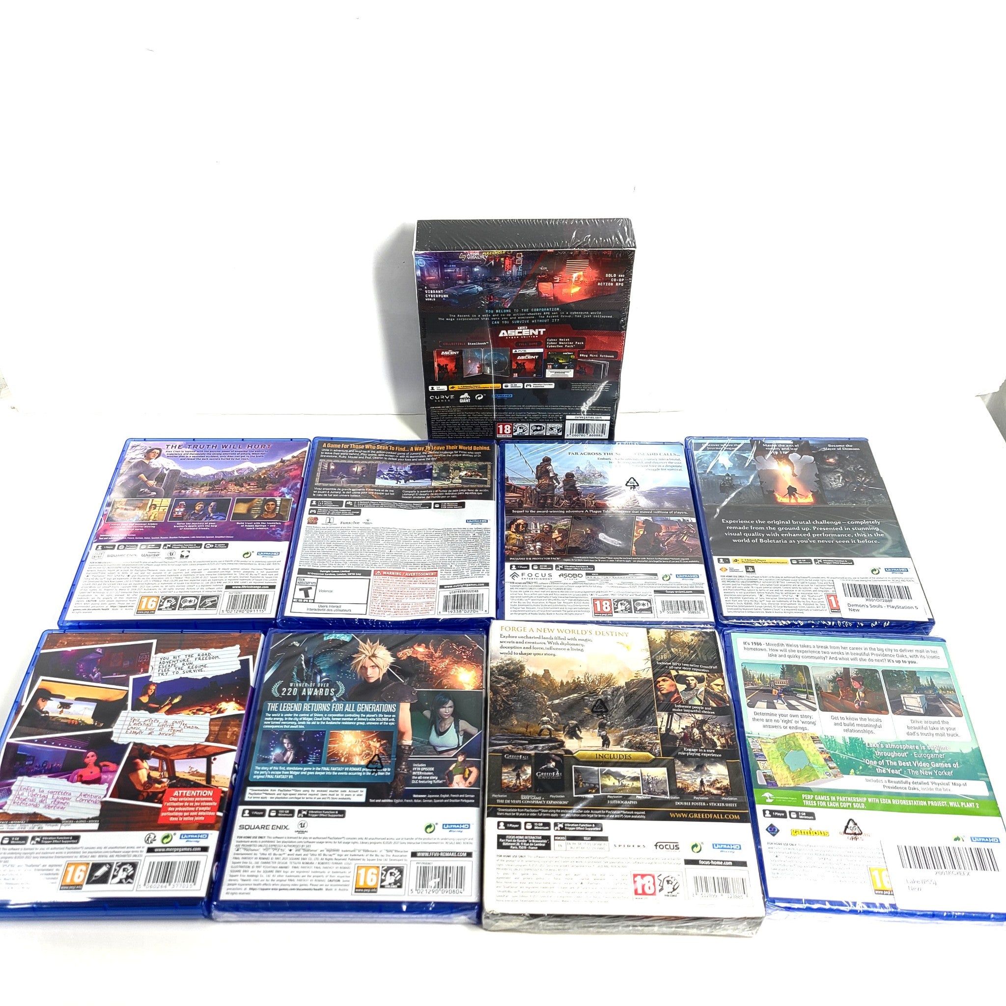 9 x Bundle PS5 PlayStation 5 Ascent Greedfall Lake Final Fantasy CIB Sealed