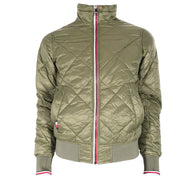 Tommy Hilfiger Men's Hooded Diamond Quilted Jacket Olive Green Sz XS