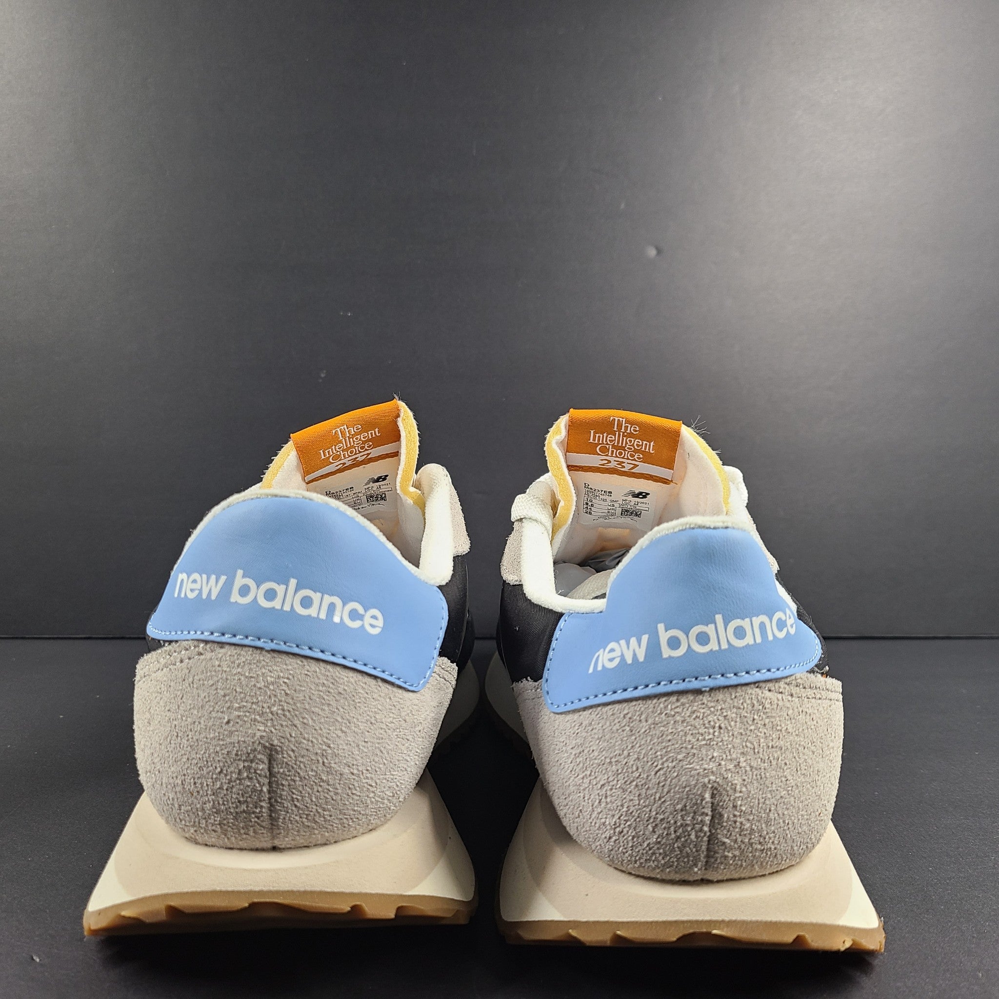 New Balance Men's 237 Trainers Running Shoes MS237EB Black Rain Cloud Sz 10