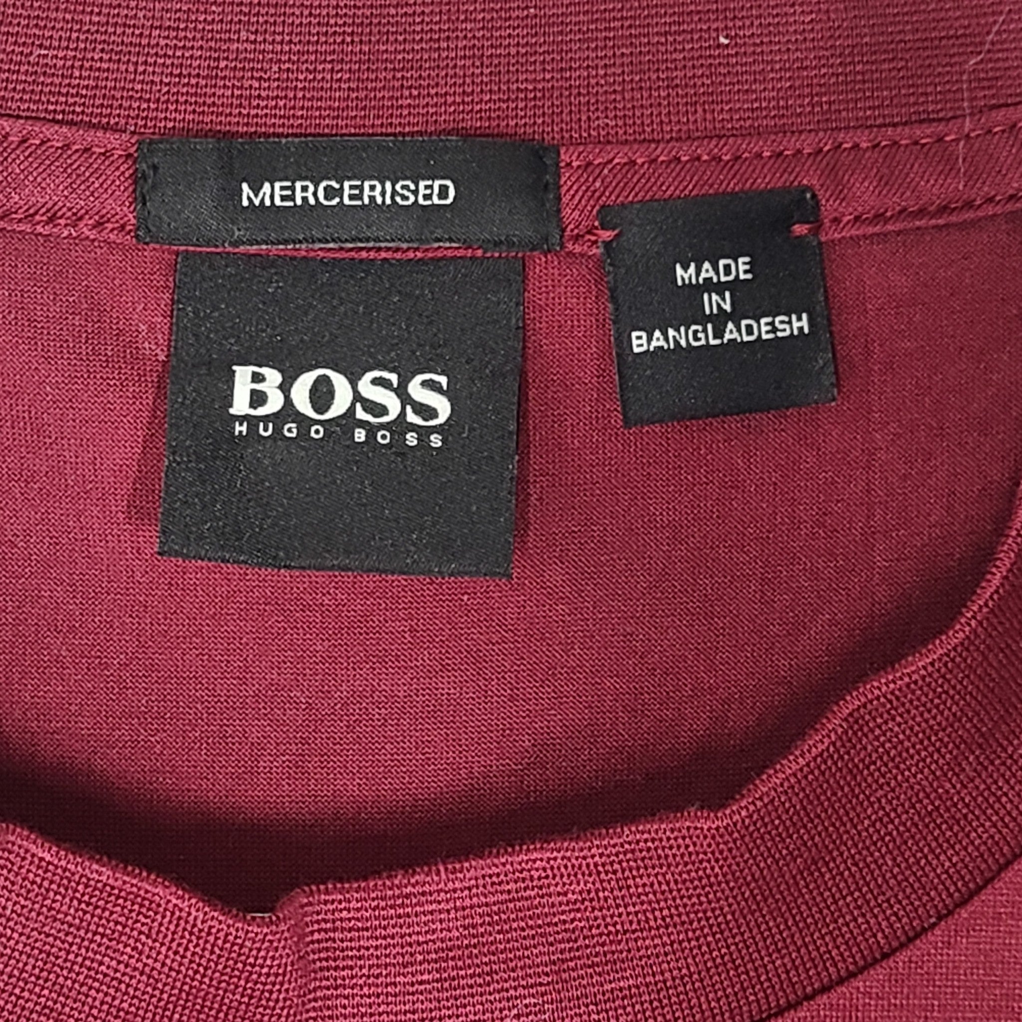 Hugo Boss Tiburt 204 T-Shirt Short Sleeve Crew Neck Cotton Burgundy Sz XL NEW