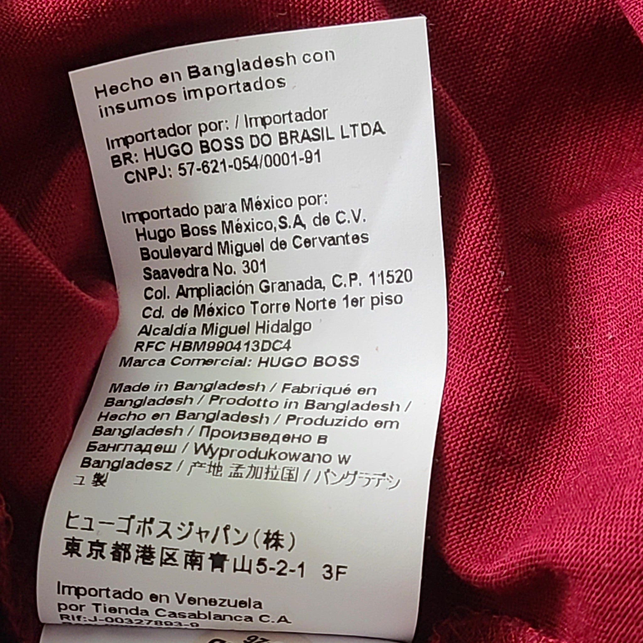 Hugo Boss Tiburt 204 T-Shirt Short Sleeve Crew Neck Cotton Burgundy Sz XL NEW