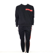 Hugo Boss Men's Tracksuit Set Sweatshirt & Pants Logo Print Cotton Black Sz L
