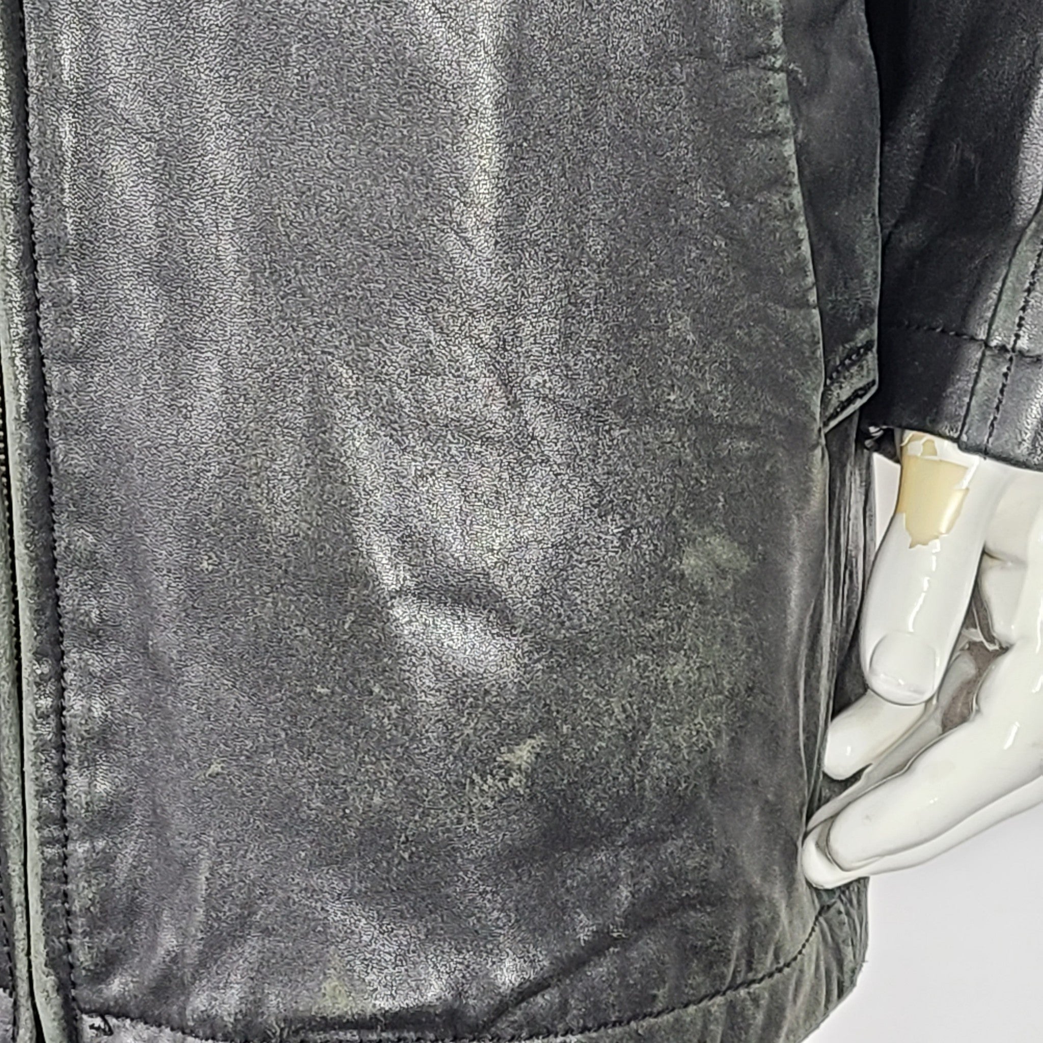 Danier Men's Genuine Leather Full Zip Jacket Style 81890 Lined Black Sz M