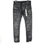 Purple Brand Jeans Men's P001 Black Wash Silver Oil Slim Low Rise Pants 32 x 32
