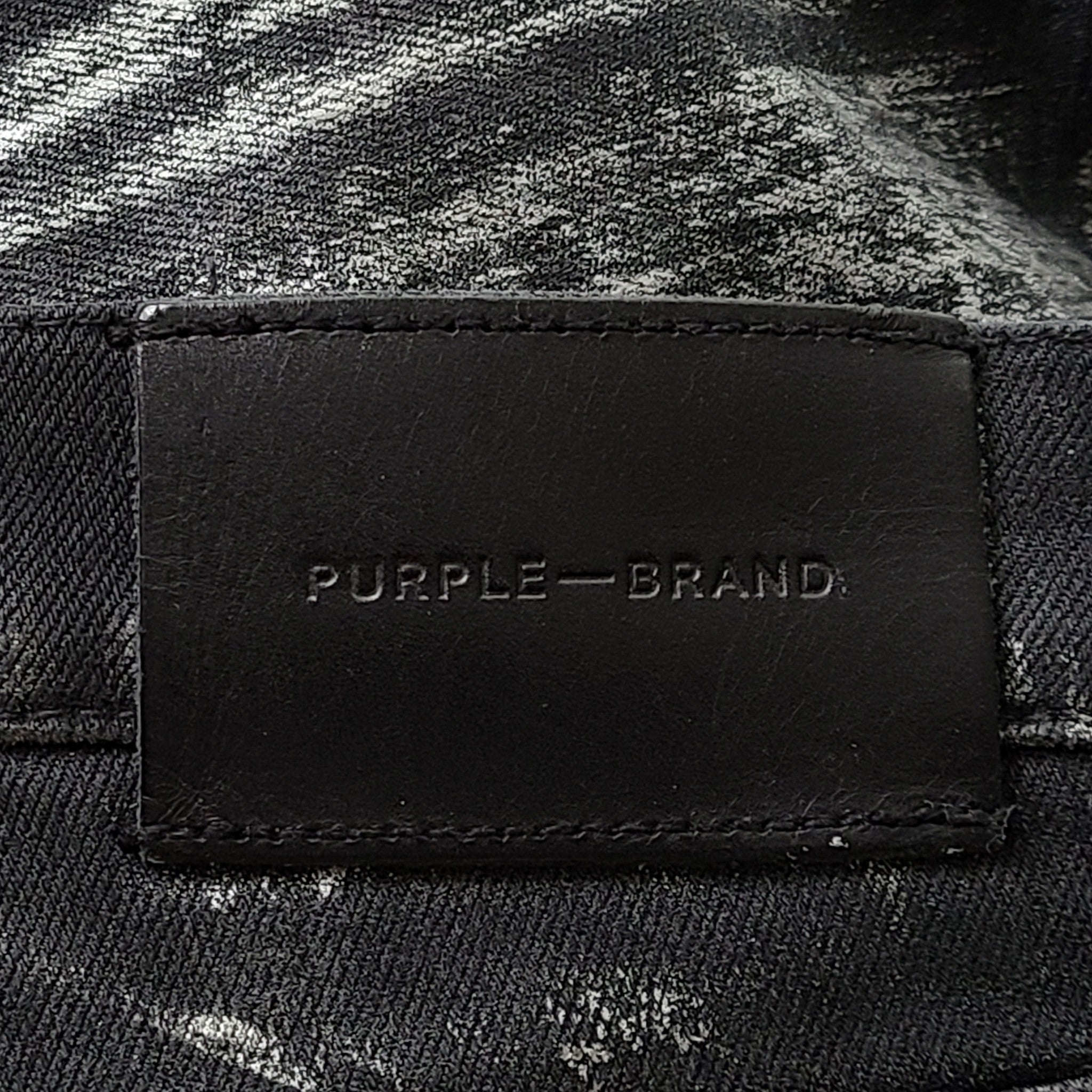 Purple Brand Jeans Men's P001 Black Wash Silver Oil Slim Low Rise Pants 32 x 32