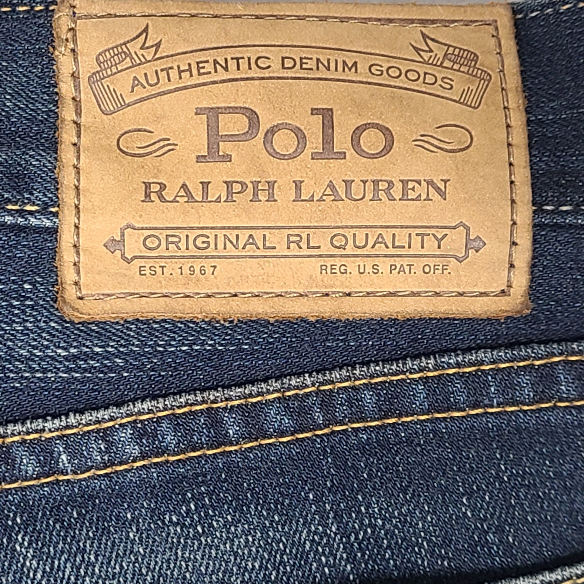 Polo Ralph Lauren Men's The Varick Slim Straight Jean Dark Blue Sz 42x30