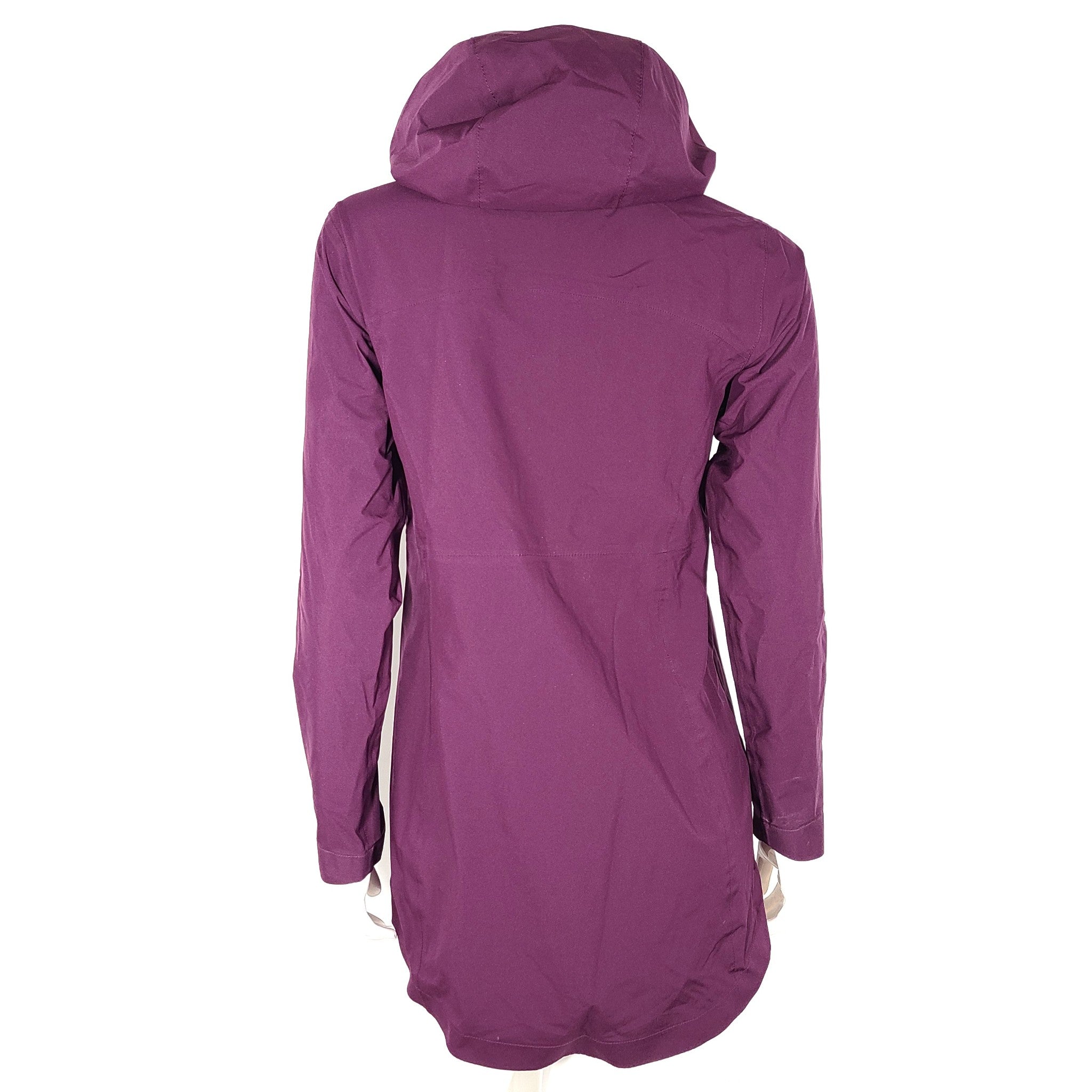Eddie Bauer Women's Rain Jacket Hooded Coat Windproof Breathable Purple Sz XS