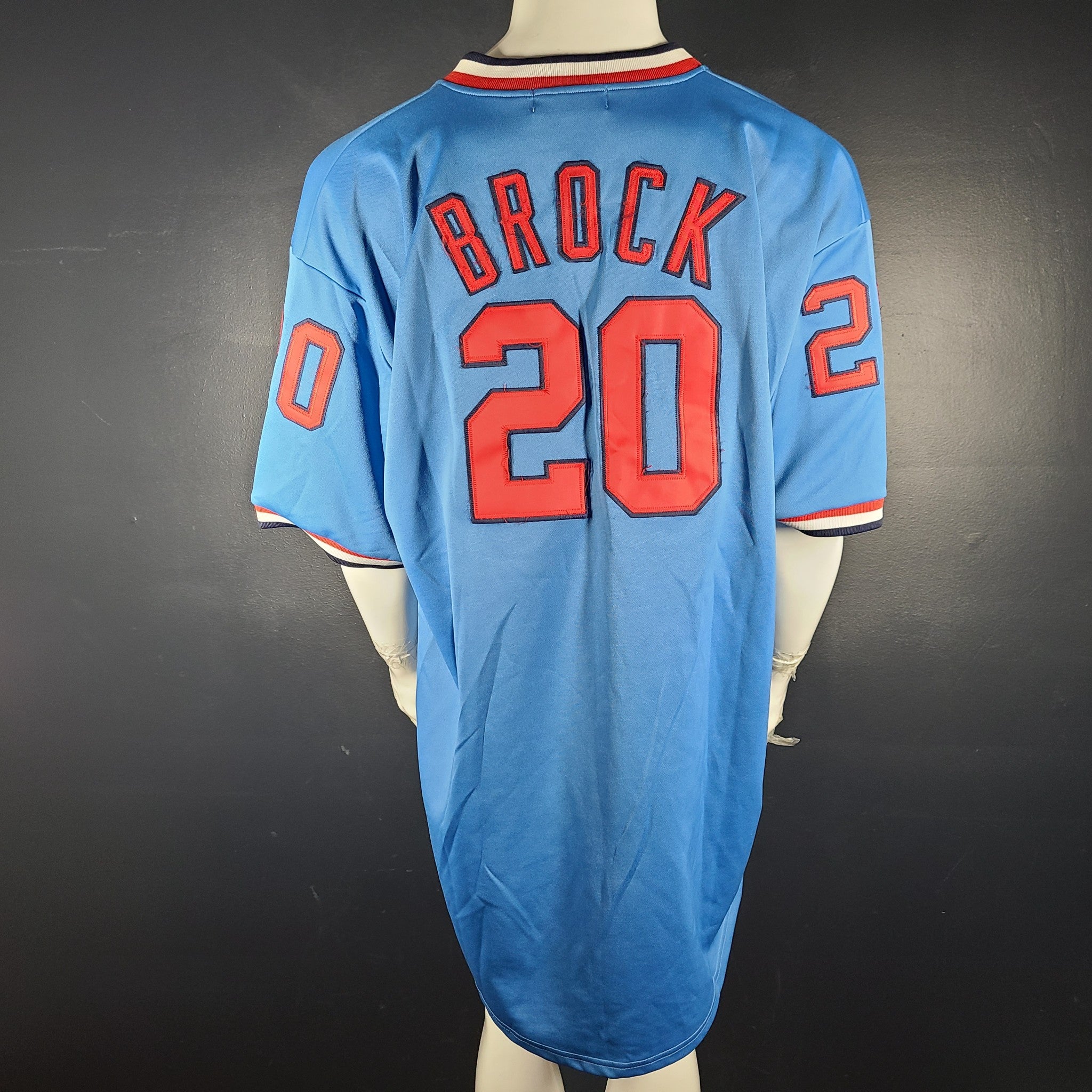 Vtg Mitchell & Ness St Louis Cardinals Lou Brock 1979 MLB Baseball Jersey 2XL 54