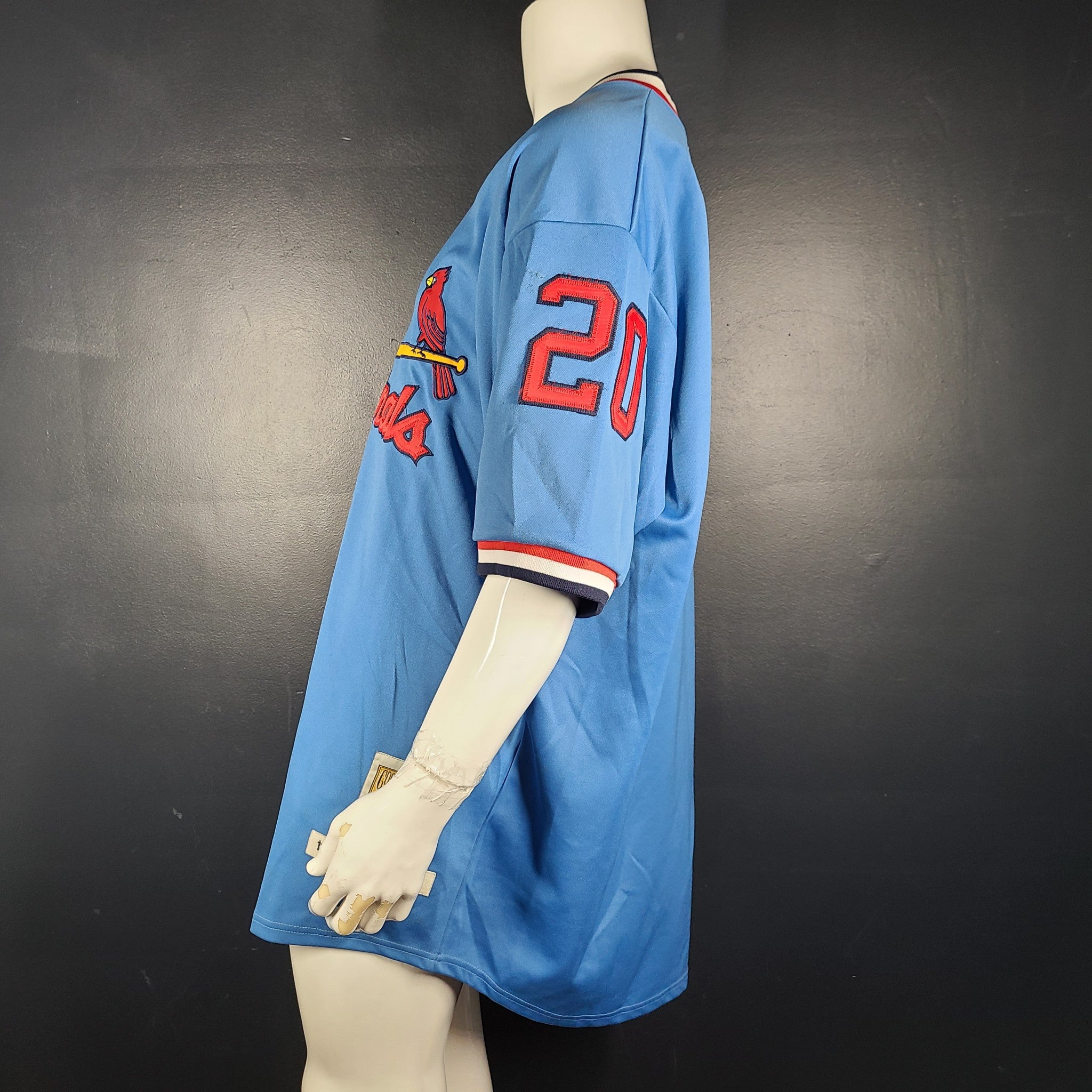 Vtg Mitchell & Ness St Louis Cardinals Lou Brock 1979 MLB Baseball Jersey 2XL 54
