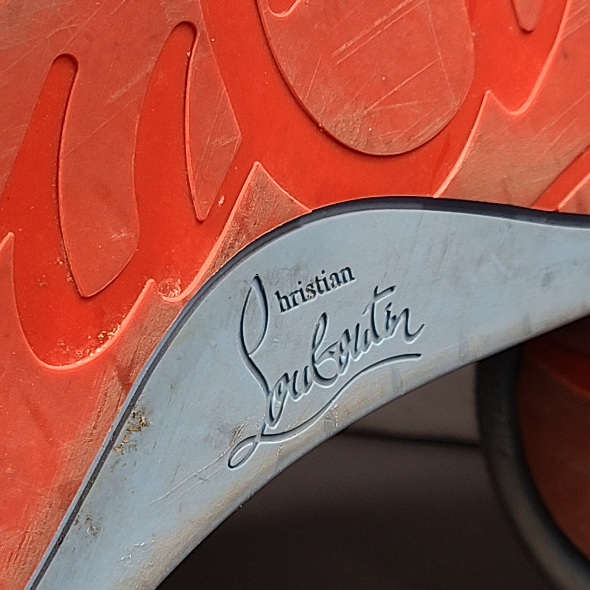 Christian Louboutin Louis Junior Spikes Sneakers Veau Velours Shoes Blue US 9.5