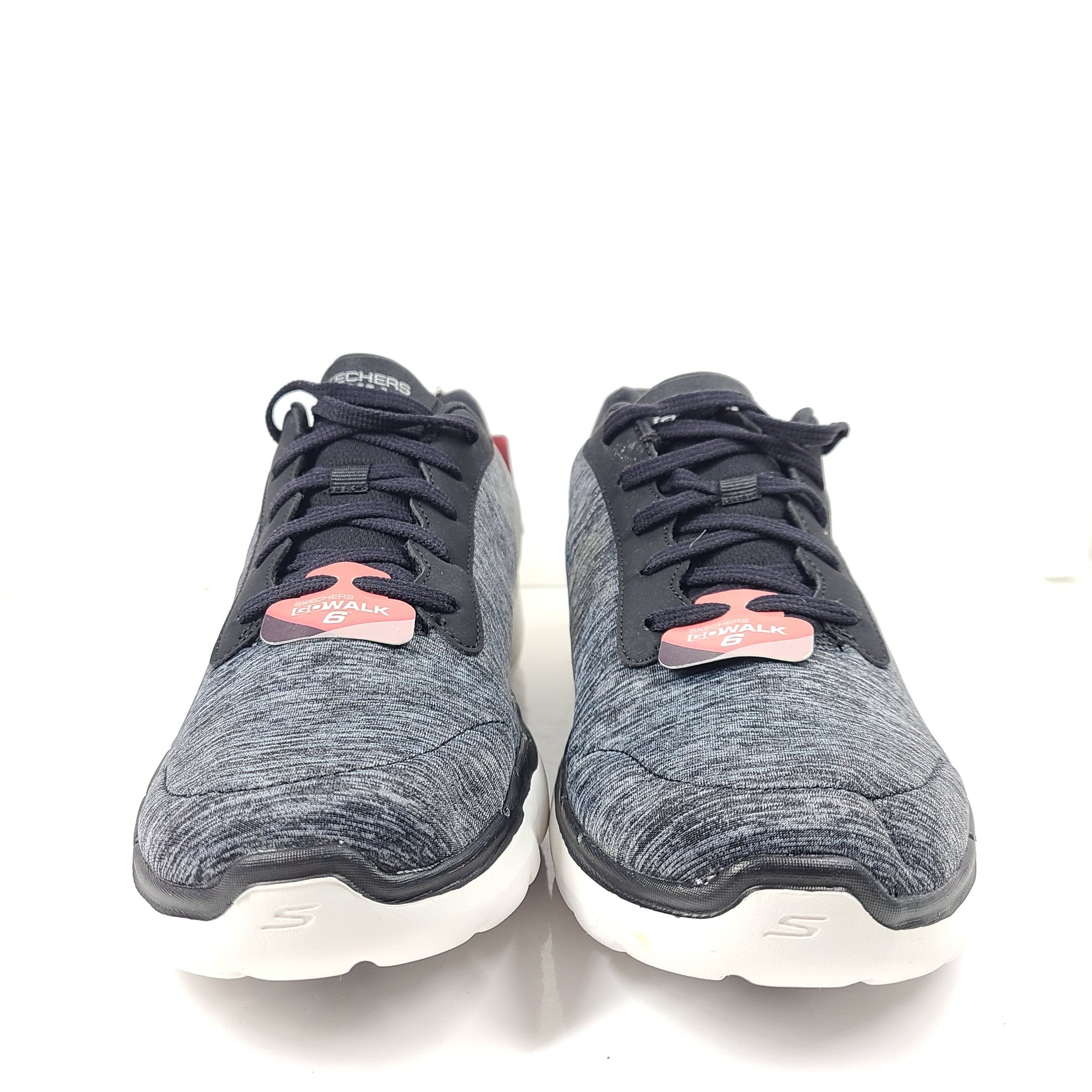 Skechers Women's Go Walk 6 Hyper Pillars Sneakers Shoes 124506 Black/Gray Sz 10