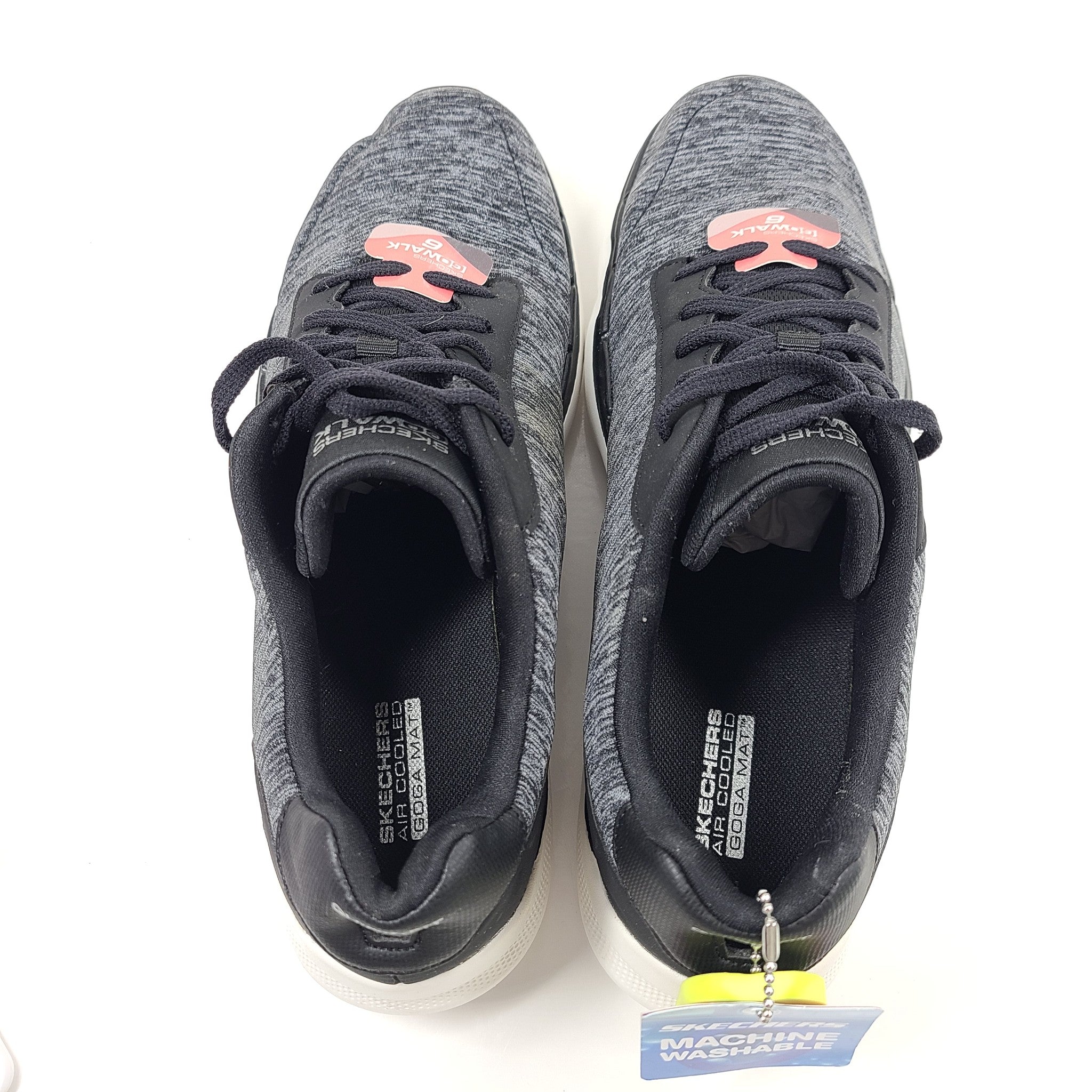 Skechers Women's Go Walk 6 Hyper Pillars Sneakers Shoes 124506 Black/Gray Sz 10