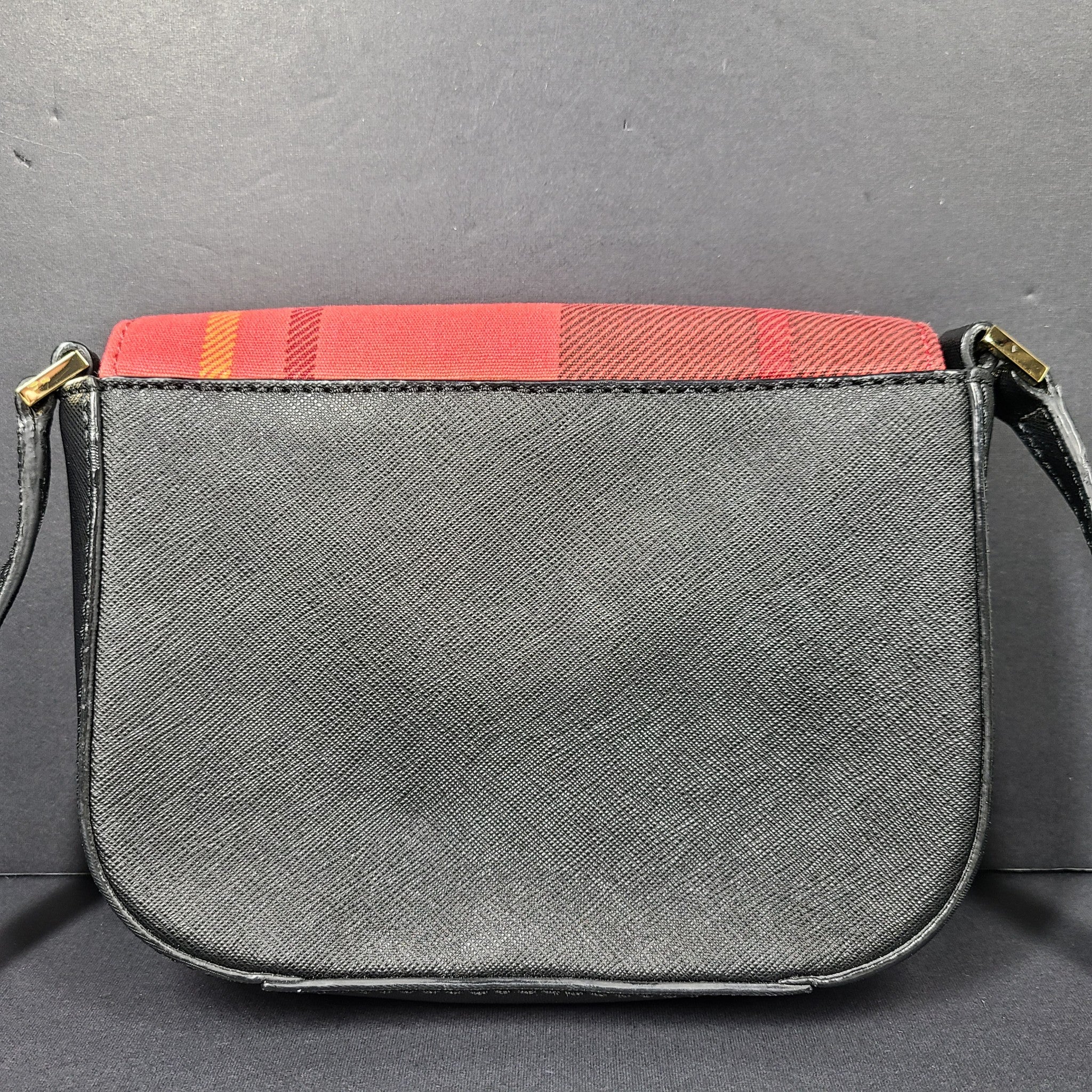 Kate Spade Newbury Lane Carson Red Black Plaid Leather Small Crossbody Bag