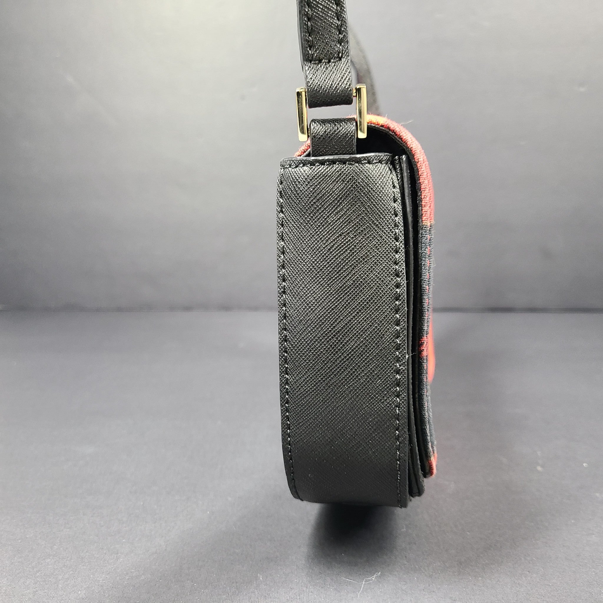 Kate Spade Newbury Lane Carson Red Black Plaid Leather Small Crossbody Bag