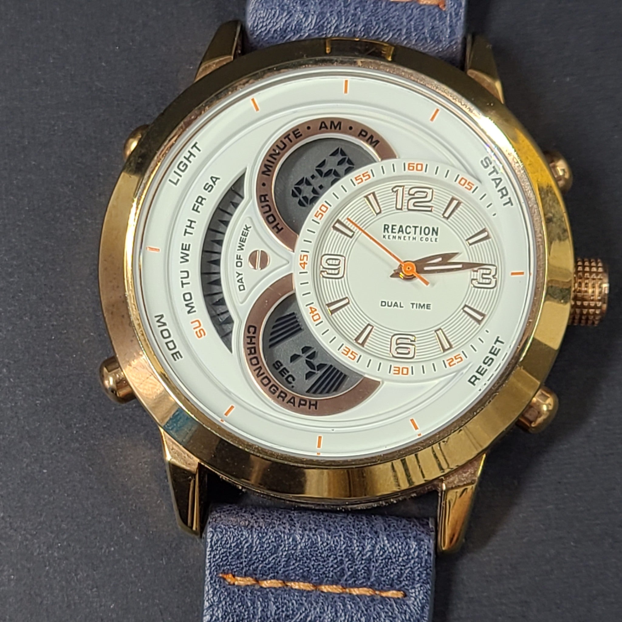 Kenneth Cole Reaction Quartz Watch Chronograph Dual Time Ana-Digi RK50863004