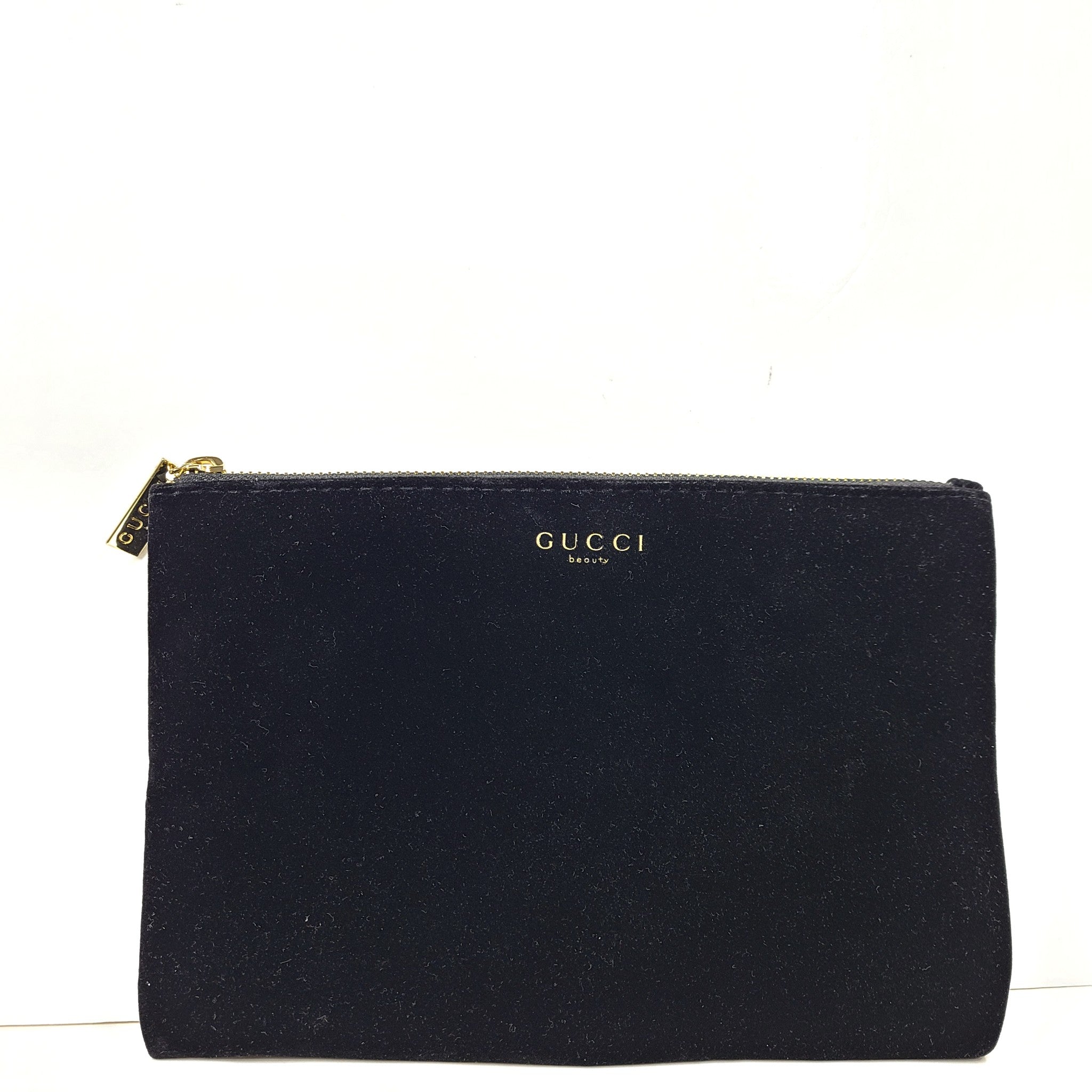 Gucci Beauty Velvet Perfumes Cosmetic Makeup Toiletry Bag Pouch Black