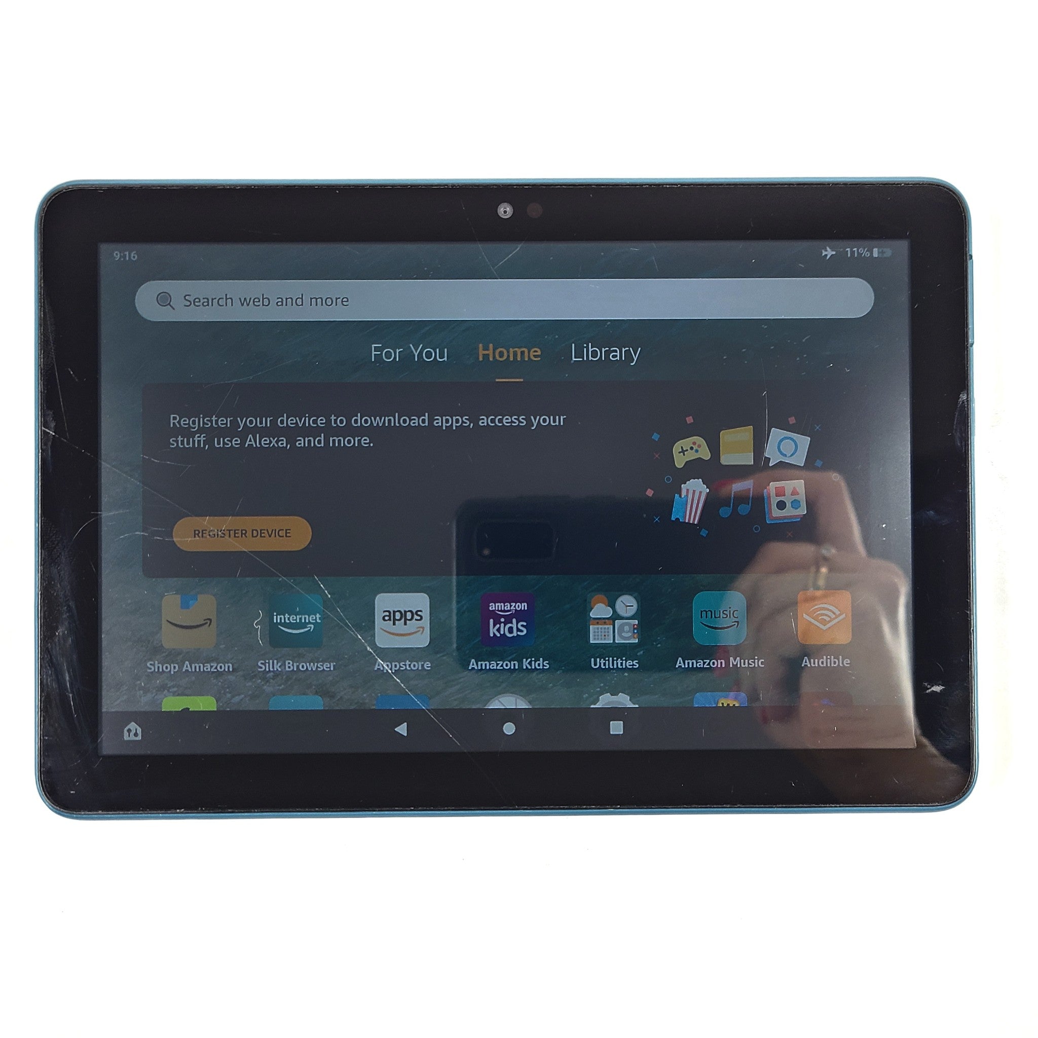 Amazon Kindle Fire HD 8 (10th Gen) 32GB Wi-Fi 8in Tablet Blue *HAIRLINE*