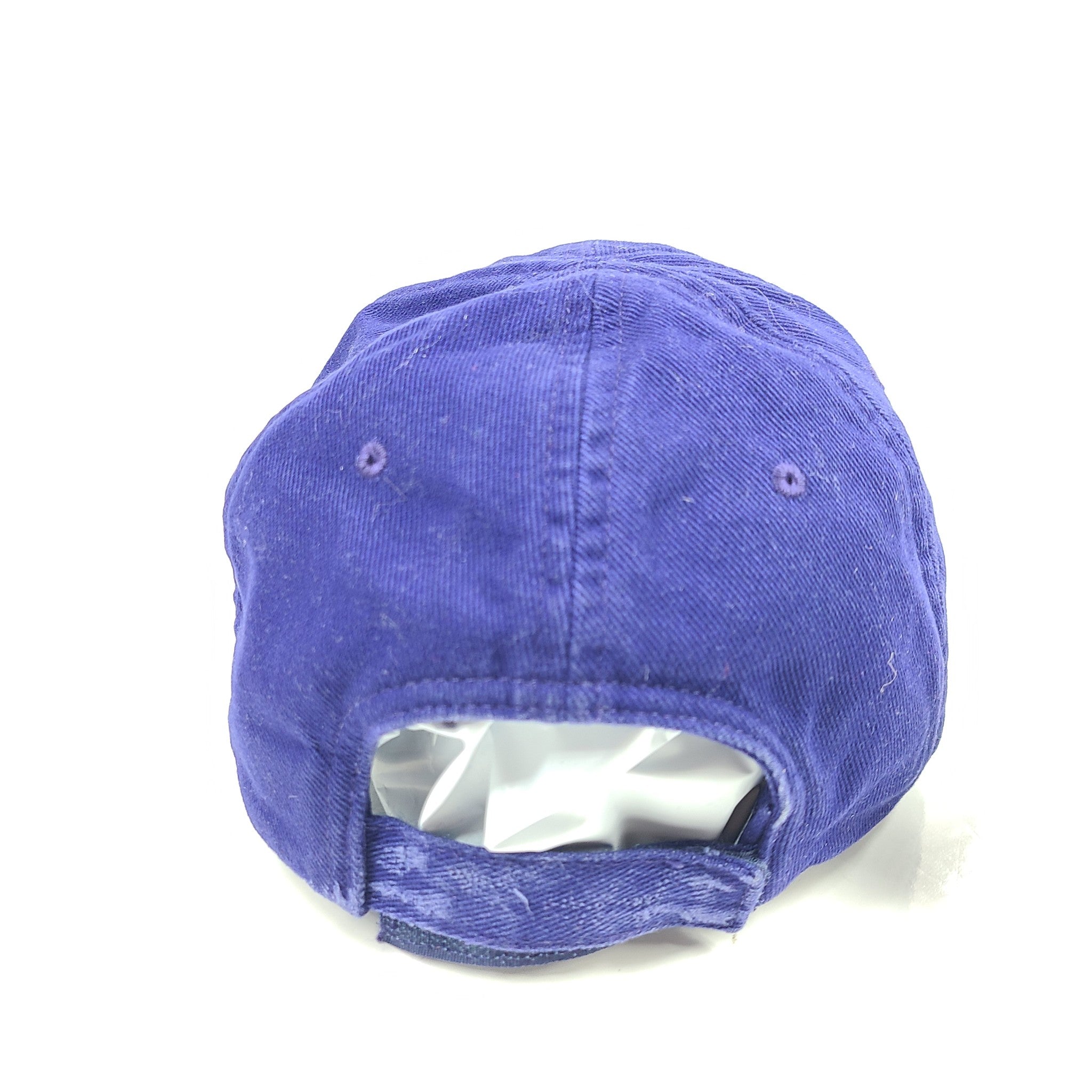 Balenciaga Distressed Logo Cap Cotton Adjustable Embroidered Logo Blue Sz L