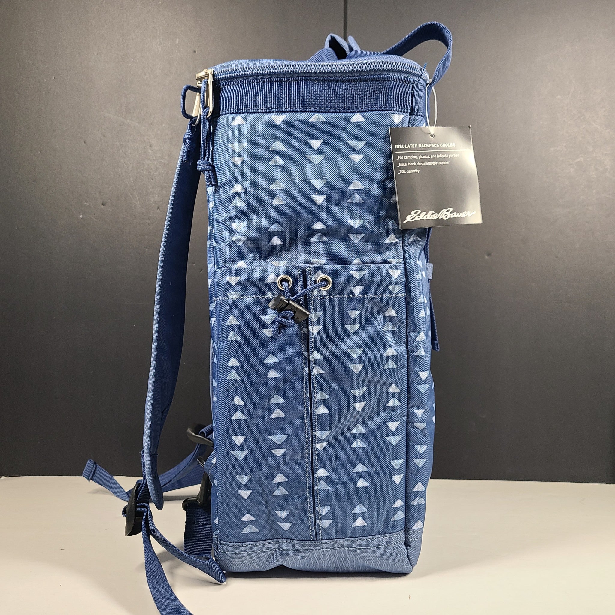 Eddie Bauer Bygone Cooler Backpack Picnic Hiking 20 L Blue New
