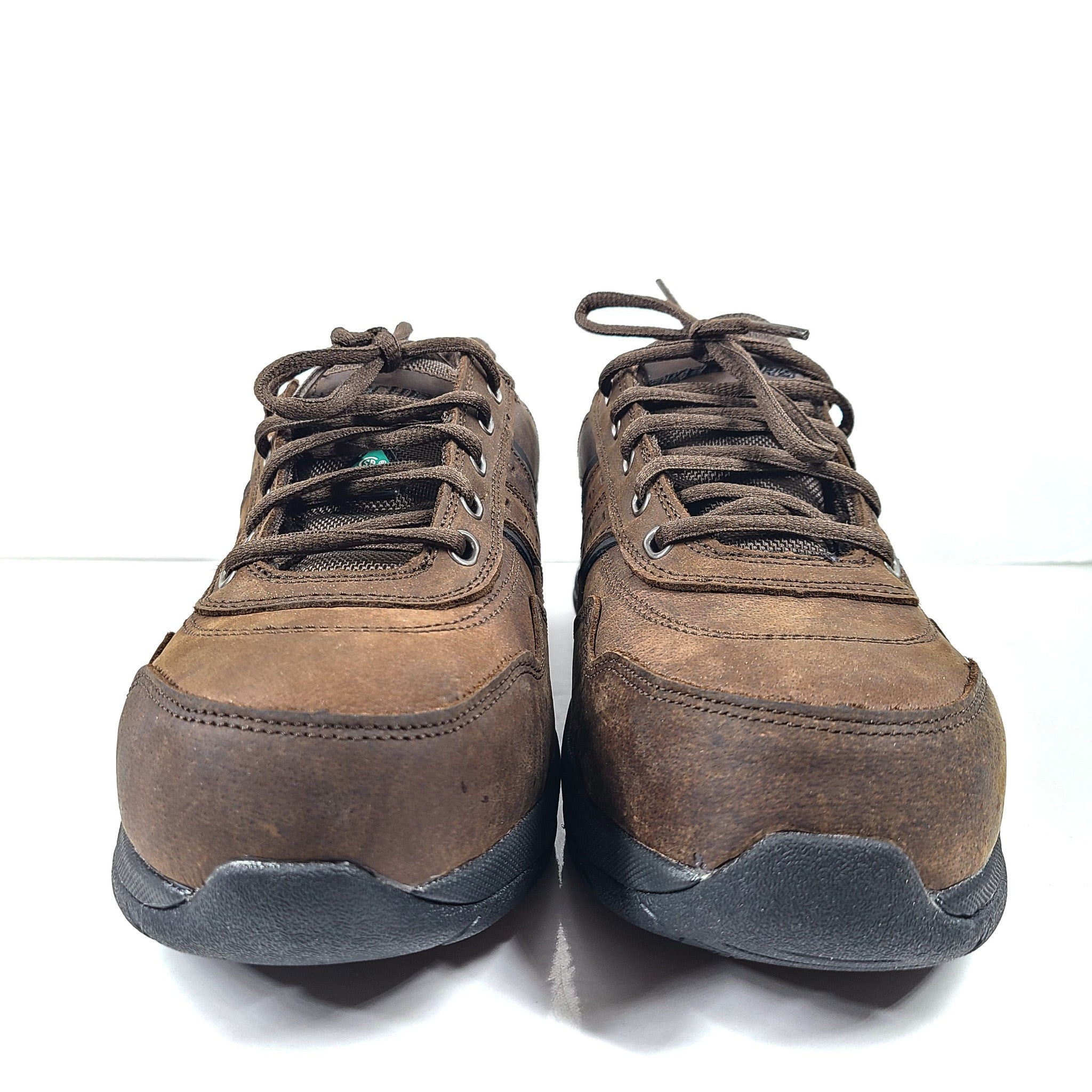 Skechers Steel Toe Lace Up Work Shoes Composite Plate Slip Resistant Brown Sz 9