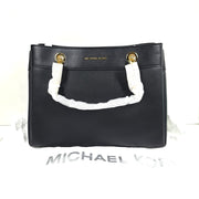 Michael Kors Lori Medium Satchel Bag Crossbody Strap Coated Canvas Black