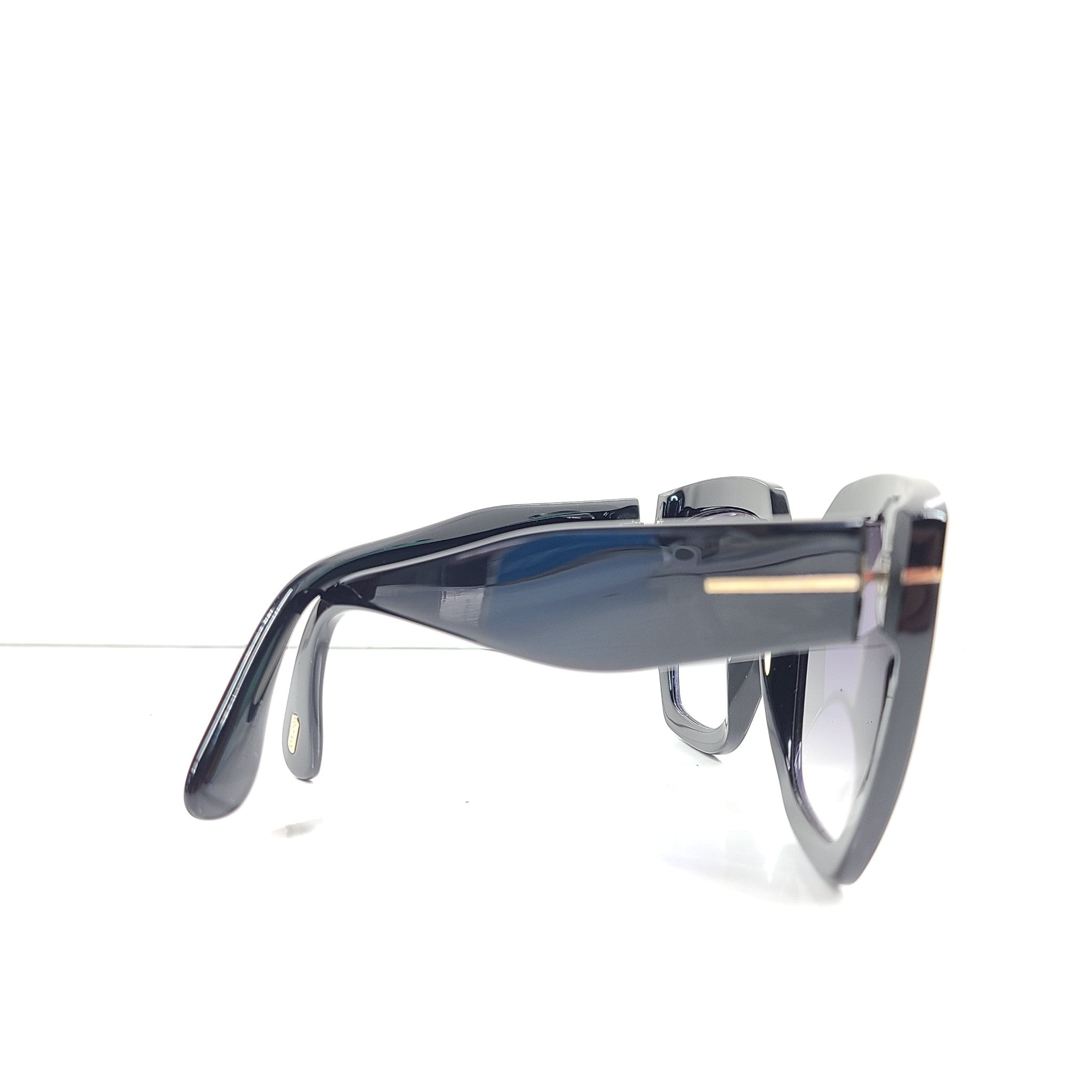 Tom Ford Phoebe Sunglasses Cat Eye Gray Gradient Lens Full Rim 56 x 17 140 Black