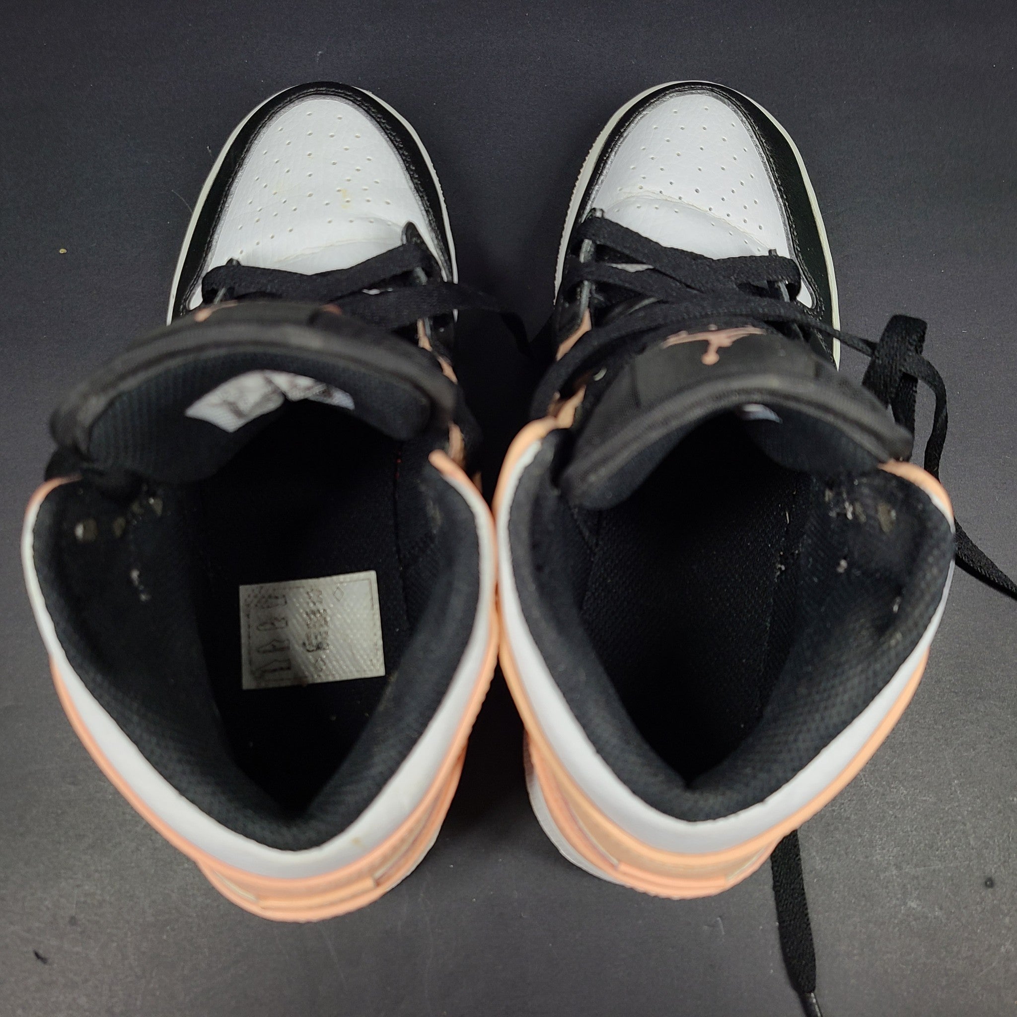 Nike Jordan Air 1 Mid GS Boy's Sneakers 554725-133 Arctic Orange Size 4Y