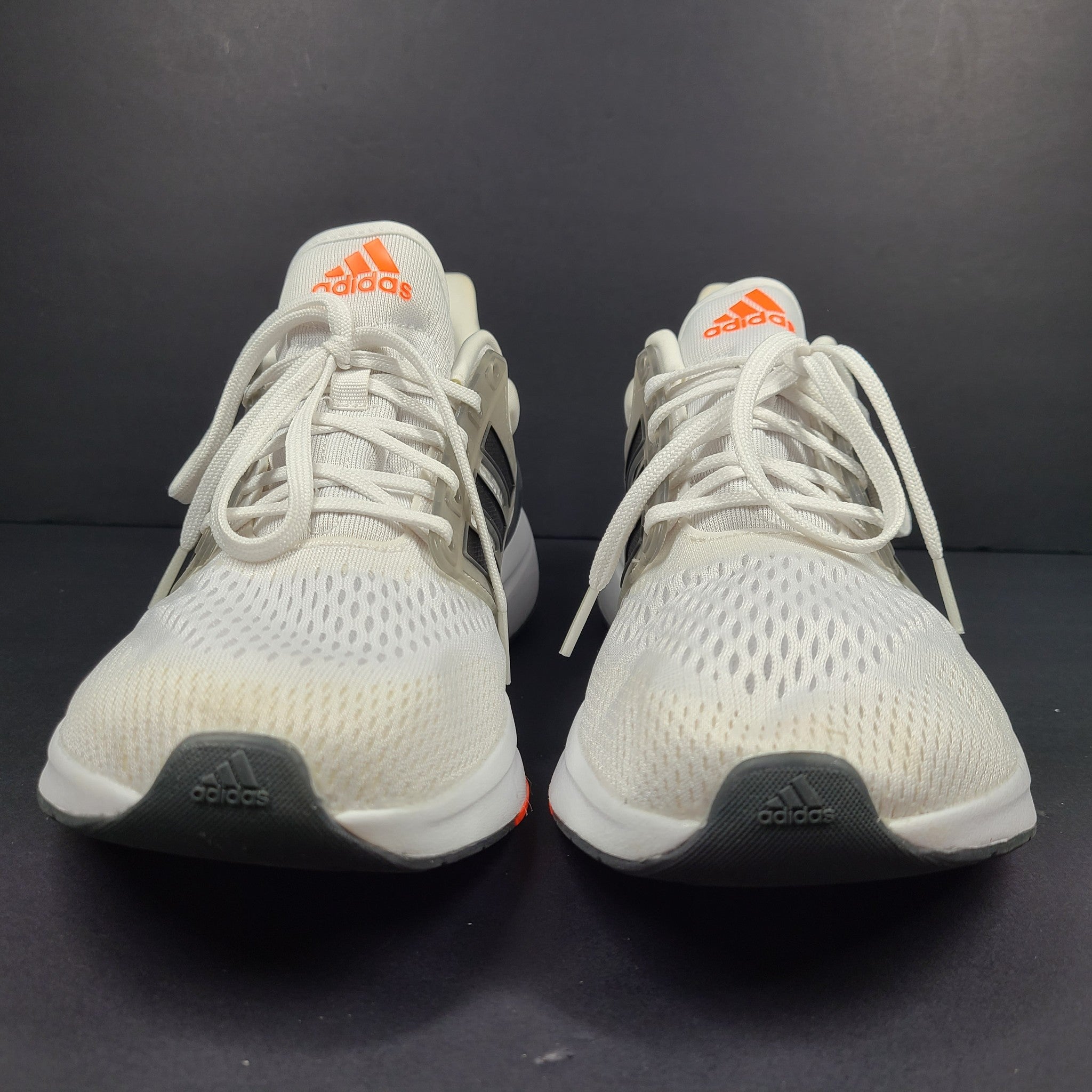 Adidas Men's EQ21 Run Sneakers H00511 White/Black/Solar Red Sz 10