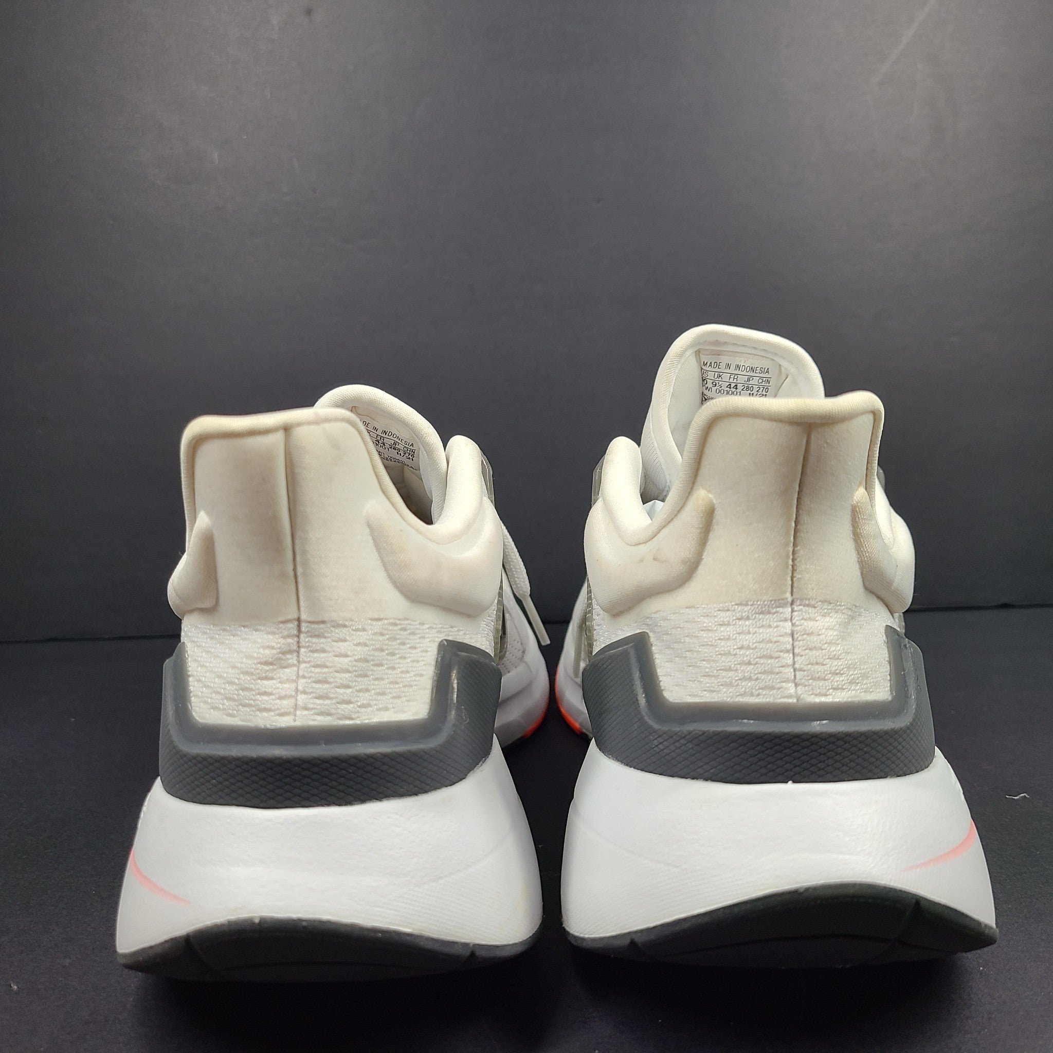 Adidas Men's EQ21 Run Sneakers H00511 White/Black/Solar Red Sz 10