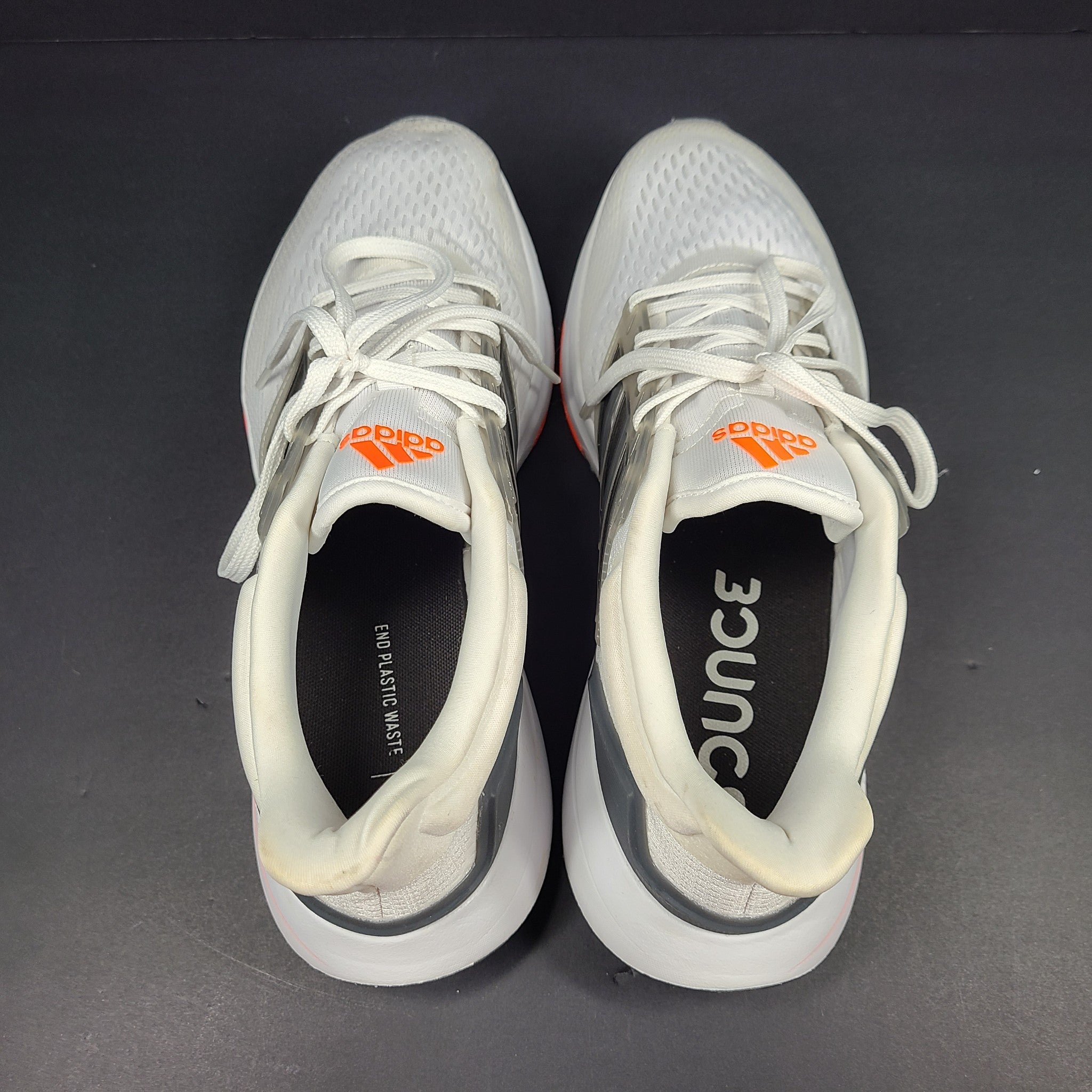 Adidas Men's EQ21 Run Sneakers H00511 White/Black/Solar Red Sz 10