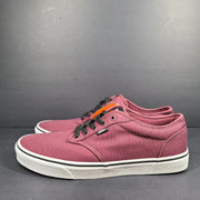 Vans Men's Low Top Skater Shoe Lace-Up Sneakers Burgundy Maroon Sz 13