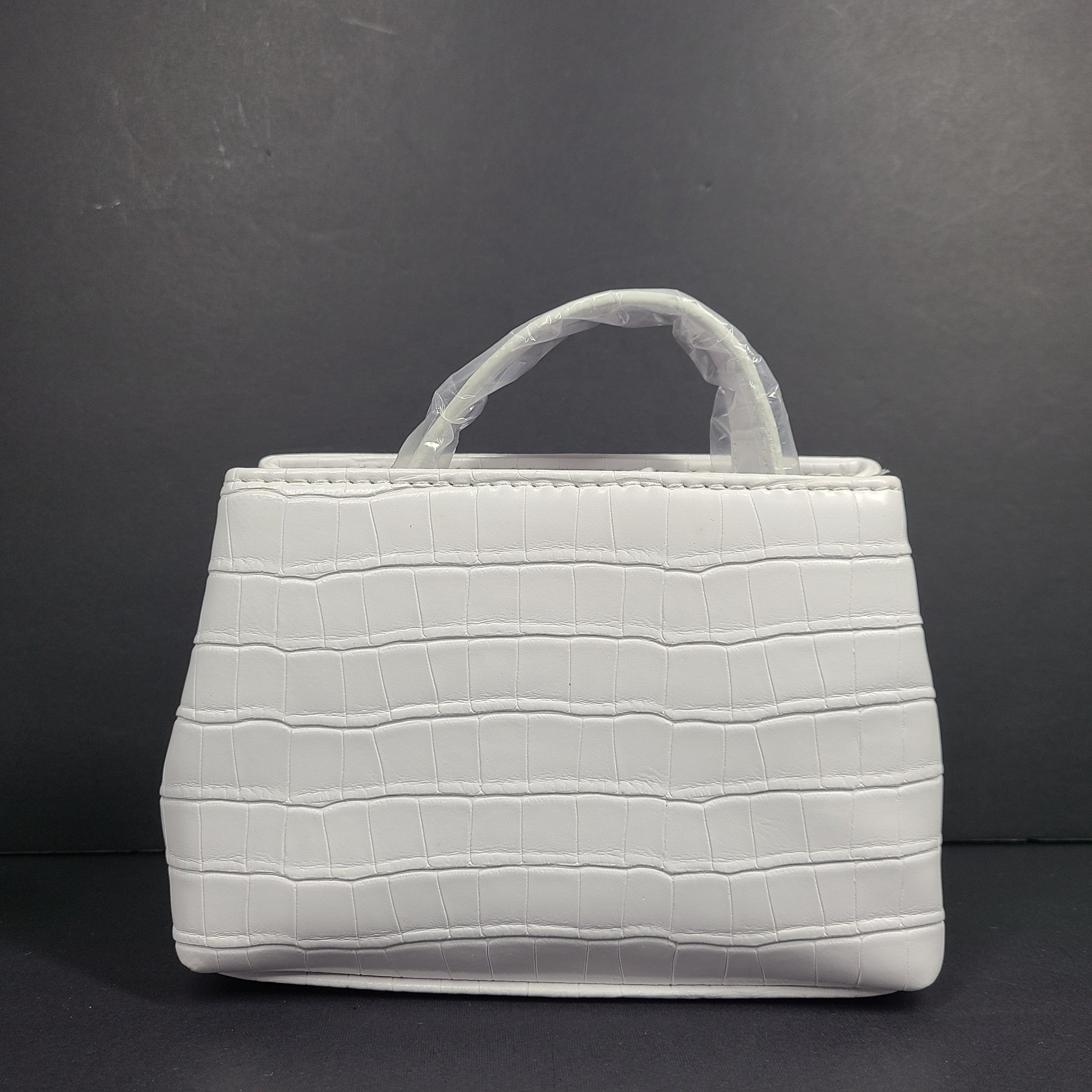 GUESS Zoe Micro Satchel Bag Chain Crossbody Strap DX22137 White