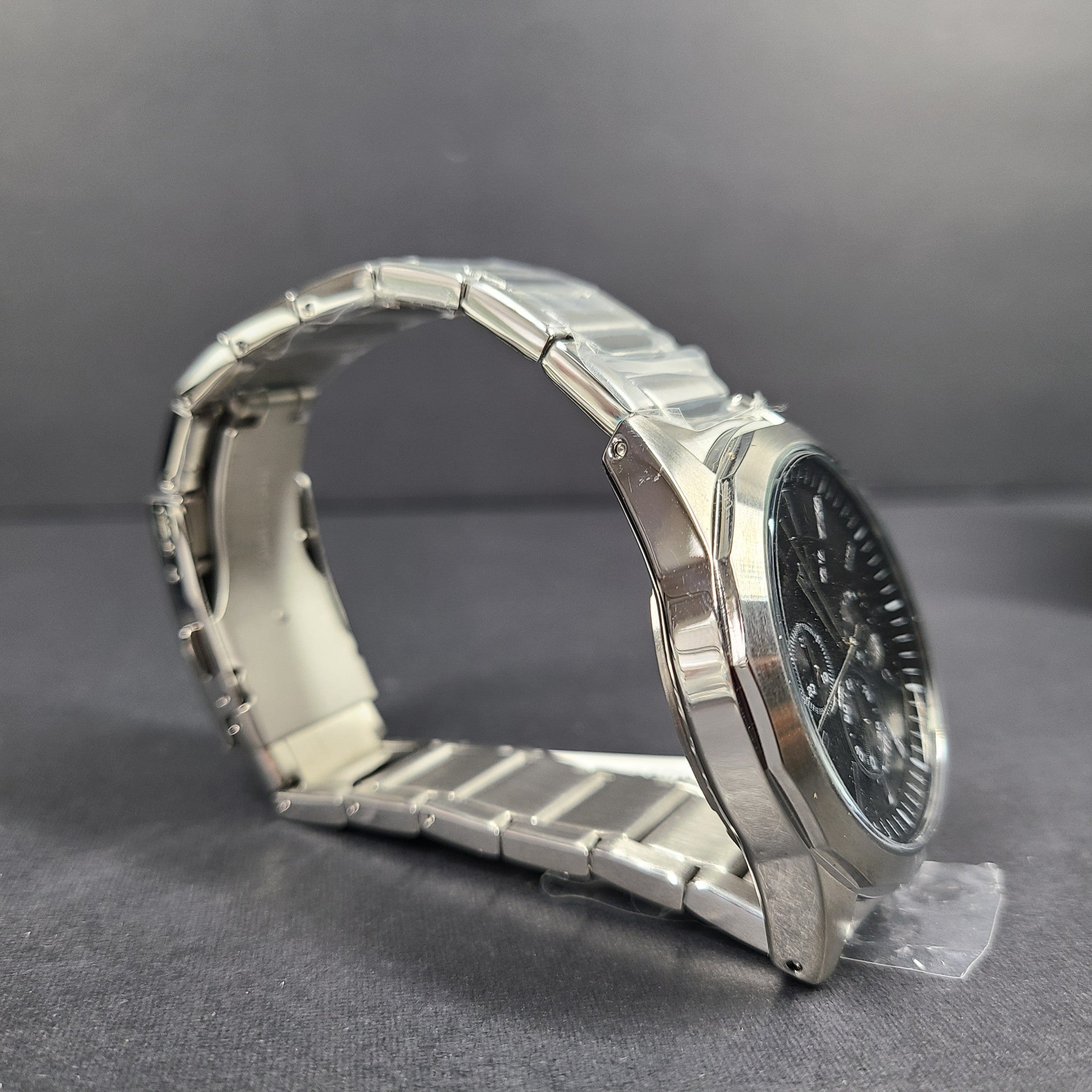 Armani Exchange Chronograph Steel Watch 44 mm Silver Tone Black Dial AX2600 NIB