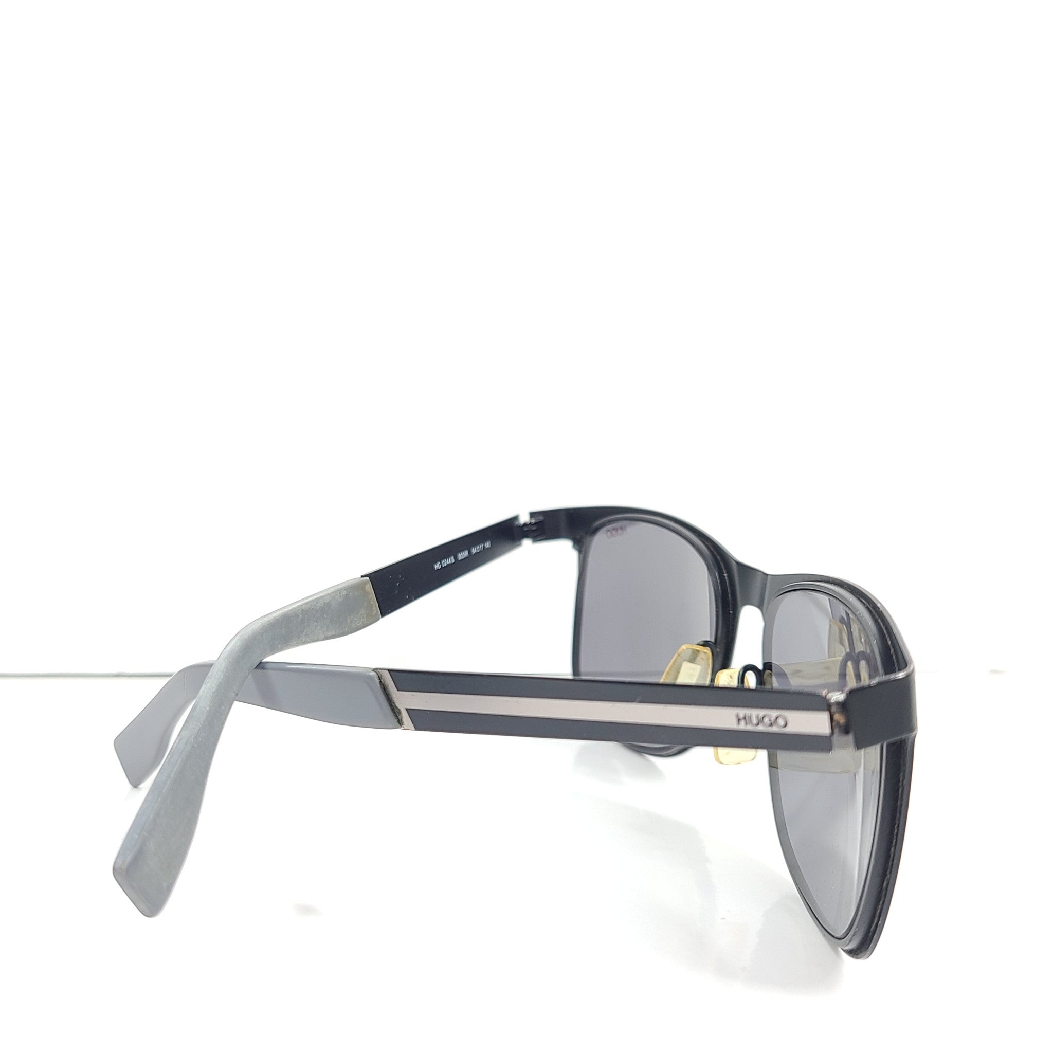 Hugo Boss Men's Full Rim Rectangle Sunglasses HG 0244/S 52x17 140 Black