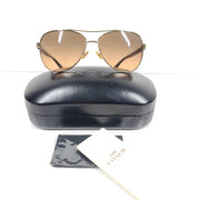Coach HC7077 Aviator Sunglasses Grey Orange Gradient Lens 58 mm Gold Frame