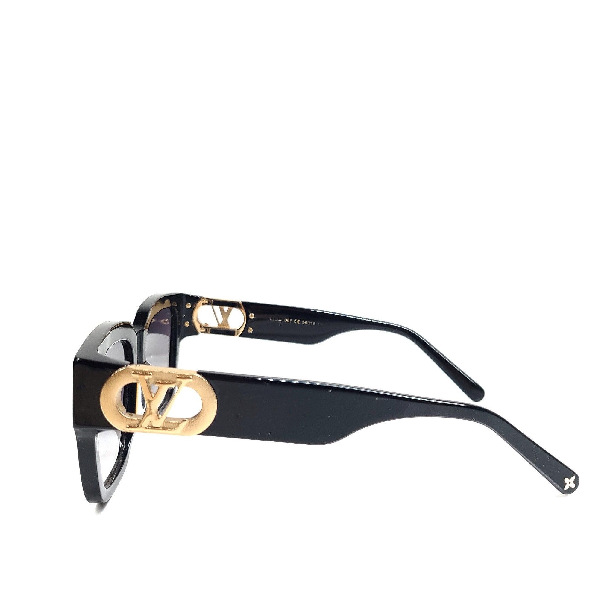 Louis Vuitton Women's LV Link PM Square Sunglasses Z1566 54x18 145 Black