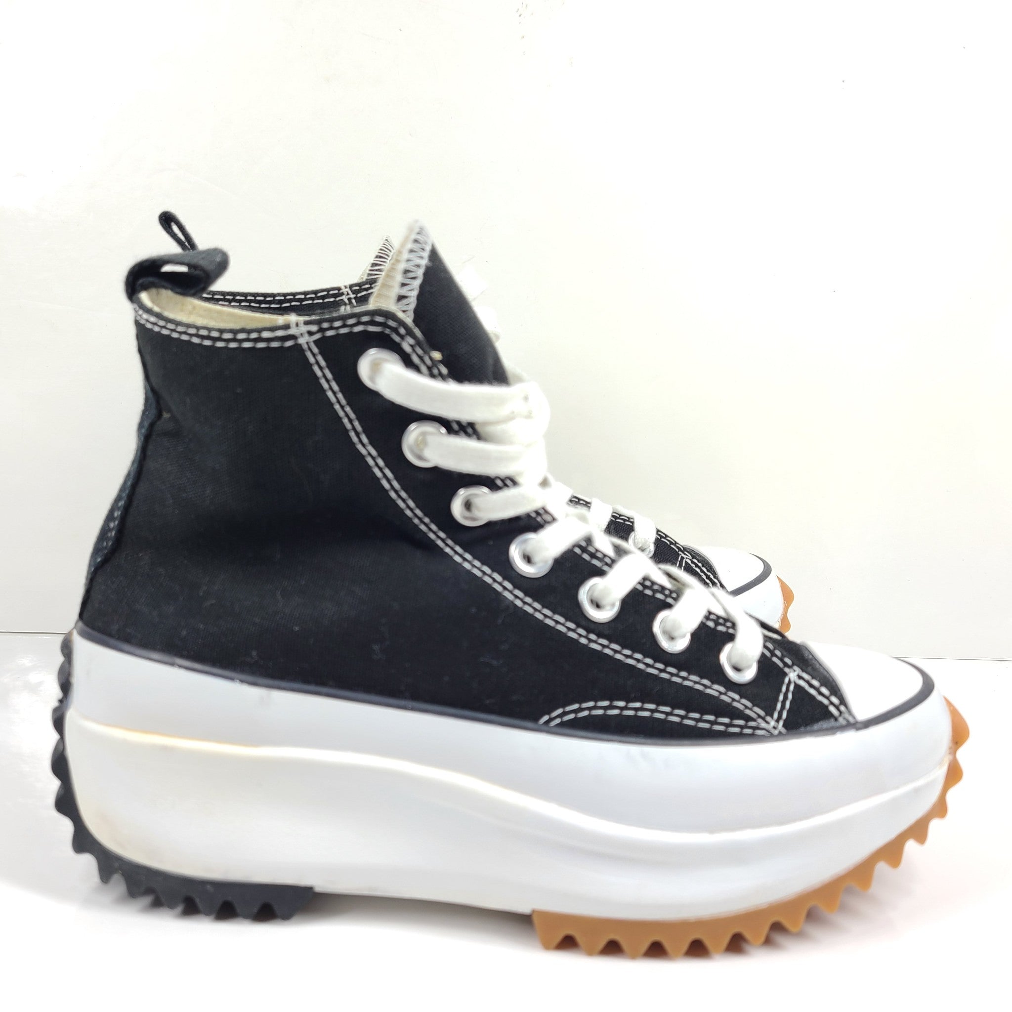 Converse Chuck Taylor Run Star Hike High Top Black/White/Gum Sneakers M5.5/W7.5