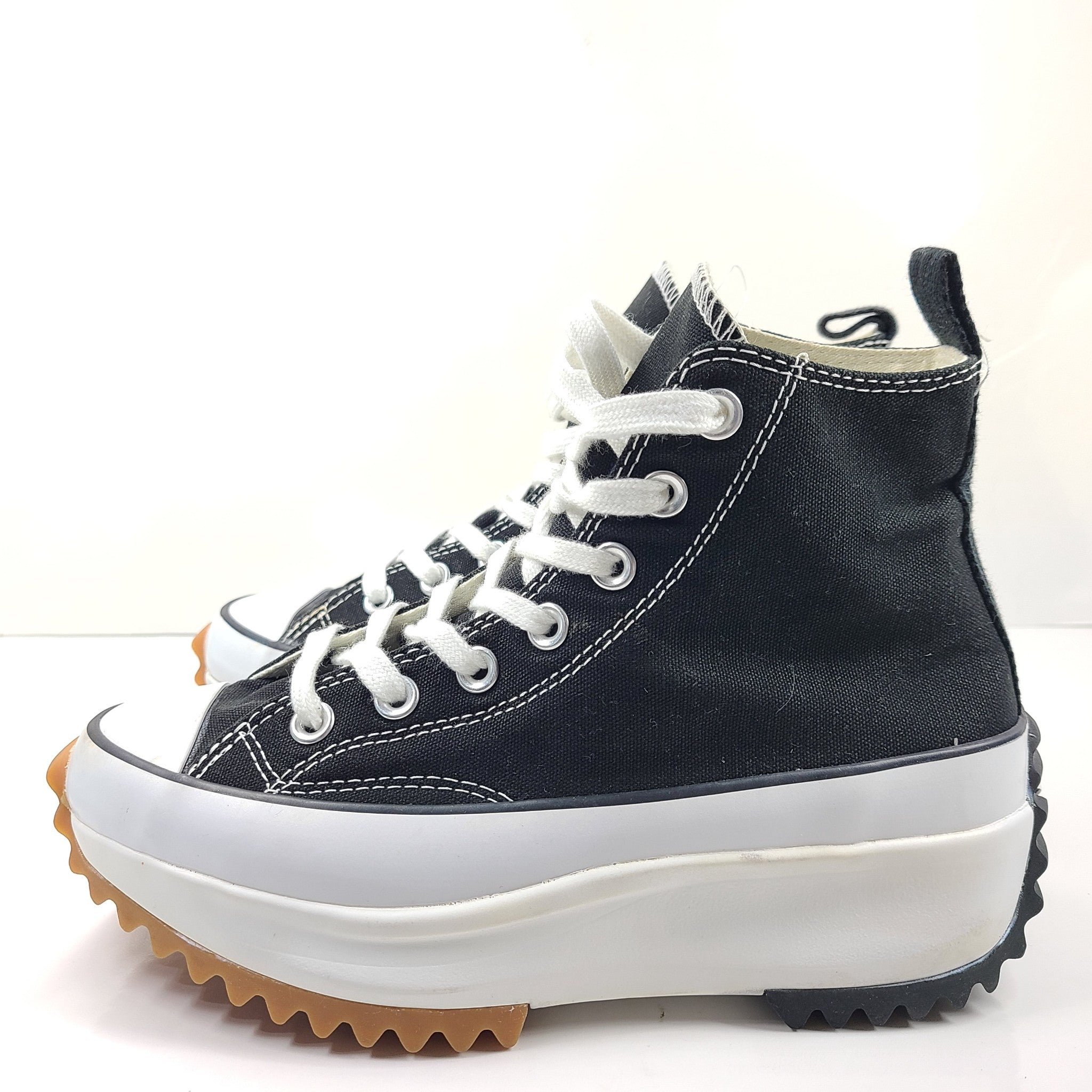 Converse Chuck Taylor Run Star Hike High Top Black/White/Gum Sneakers M5.5/W7.5