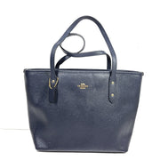 Coach Mini City Zip Tote Leather Purse Shoulder Bag 22967 Dark Blue
